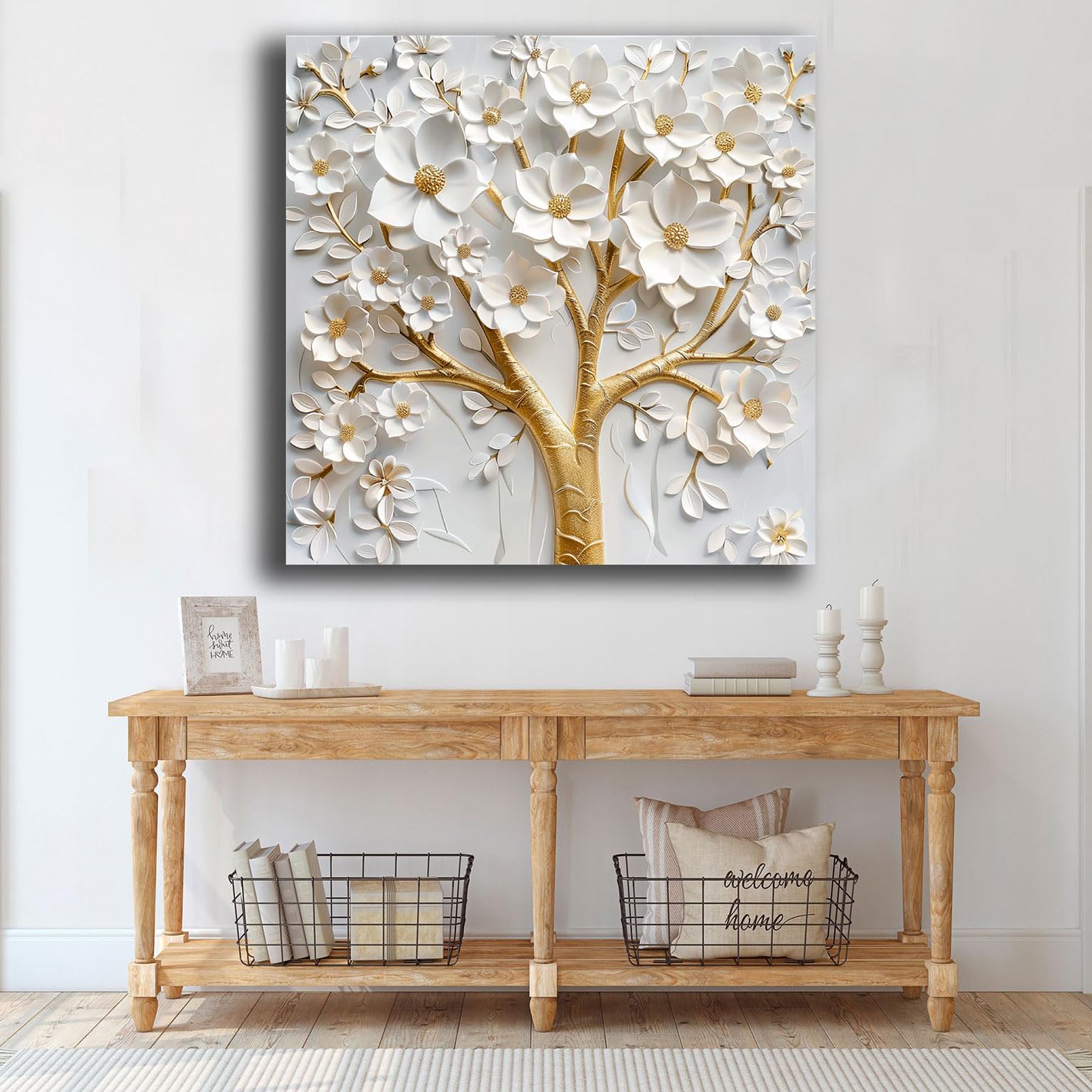 Quadro Moderno QUADRATO Camera da letto ALBERO della VITA Astratto Quadri moderni soggiorno da Parete XXL grande Stampa su tela Canvas Decorazione Murale muro (10, 100x100 cm, Canvas intelaiato)