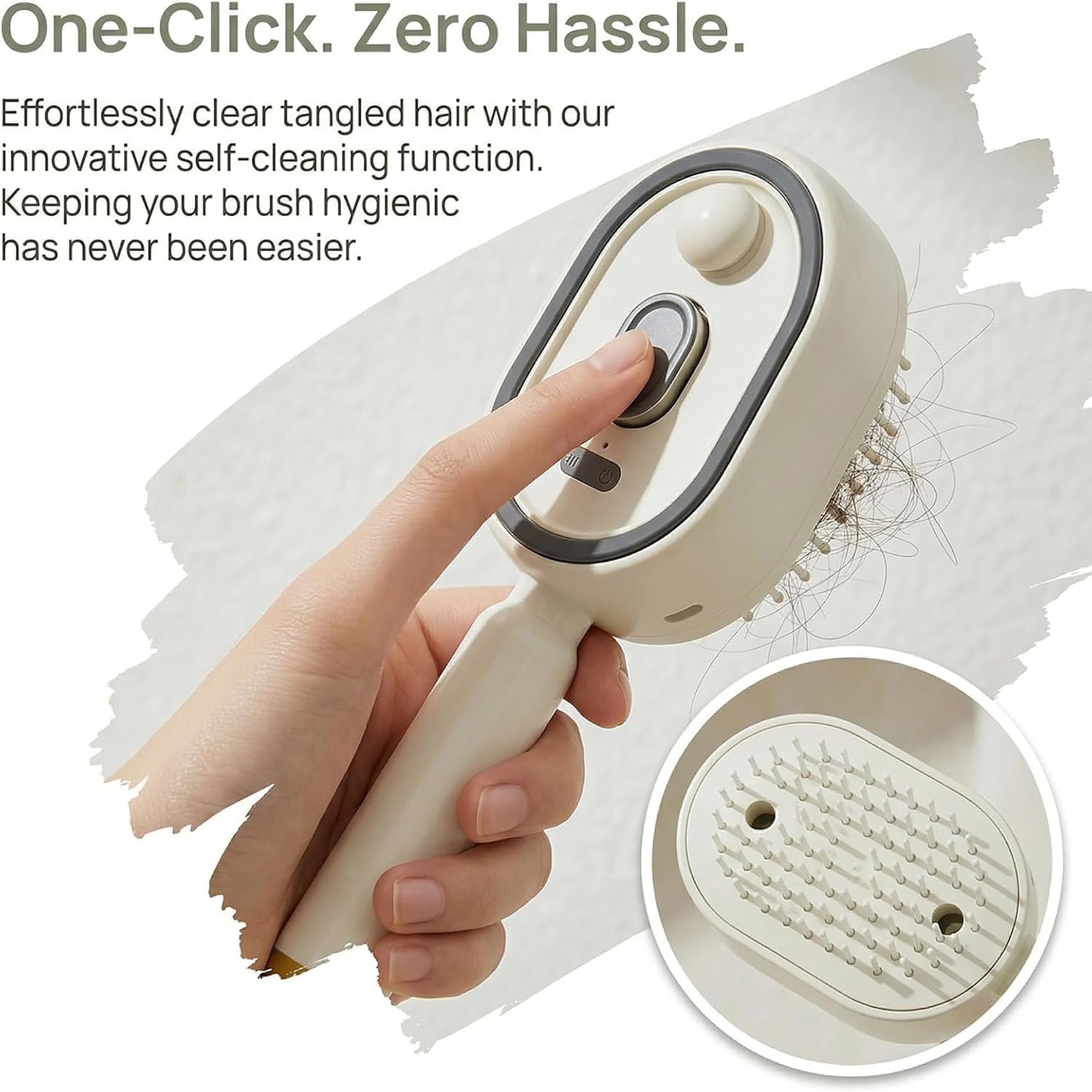 Brosse à vapeur électrique, peigne à vapeur électrique pour femmes, lisseur à vapeur rechargeable avec spray, peigne de massage coussin d'air, outil de coiffure démêlant anti-frisottis (Rose)