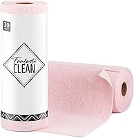 Vista 19 de Fantasticlean Rollo de paño de limpieza de microfibra, paquete de 75 toallas de microfibra extraíbles, 12 x 12 pulgadas, reutilizables, lavables
