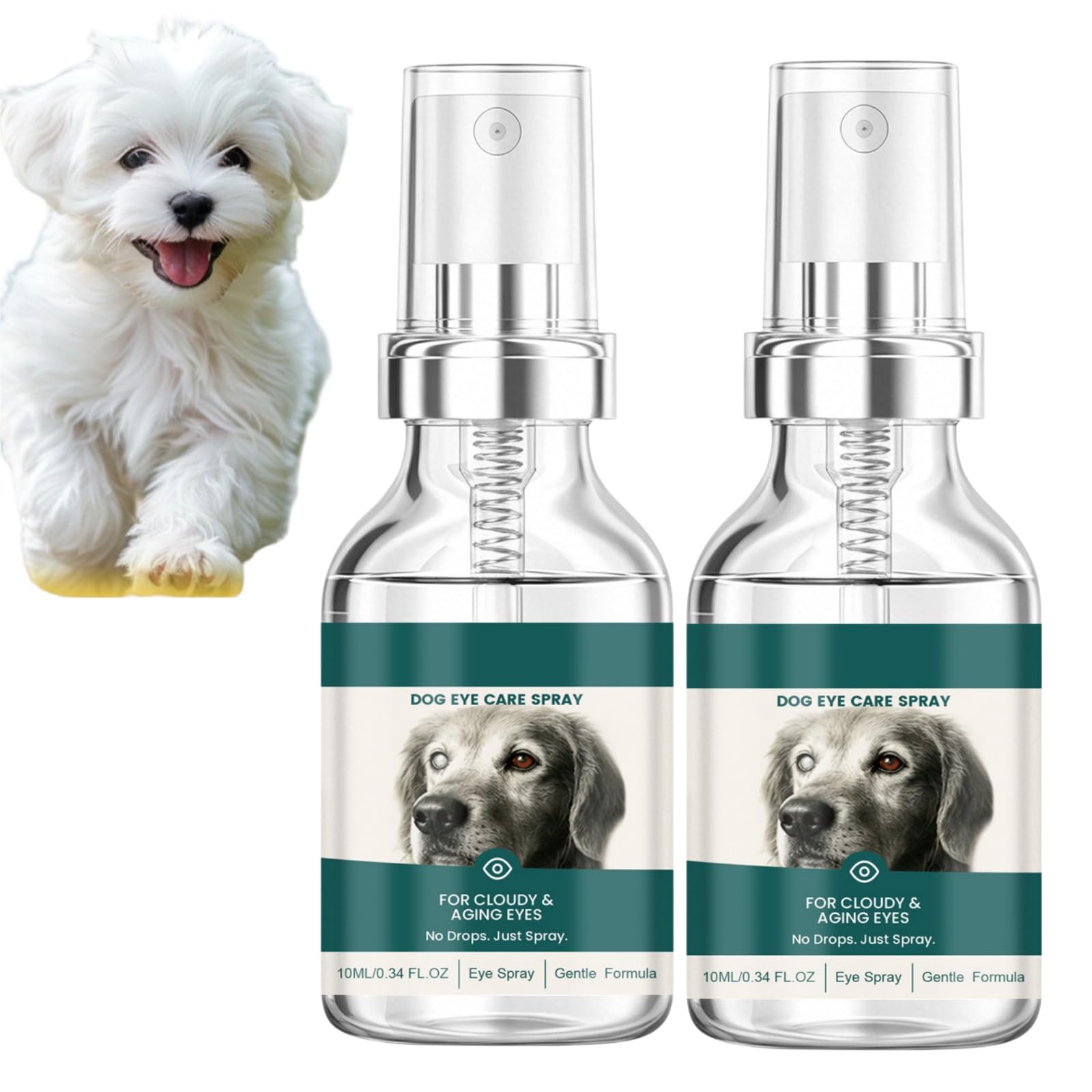 2*10ml Lutein Eye Spray for Dog,Dry Eye Mist Spray for Tired&Irritated Eyes