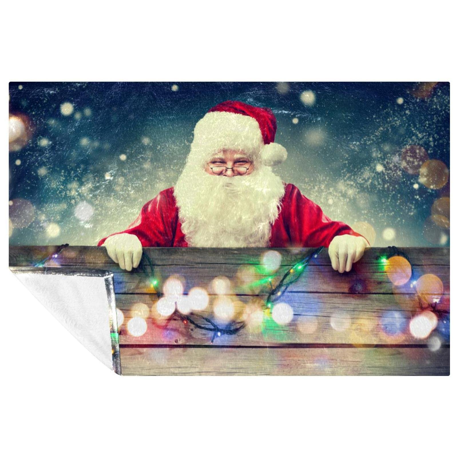 Couverture Père Noël lit et canapé plaid de camping pour plage 150x100