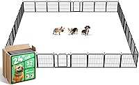 Vista 9 de FXW Rollick Unleashed corralito para perros en interiores, patio, campamento de casas rodantes, 40 pulgadas, 8 paneles para perros medianos y Blanco