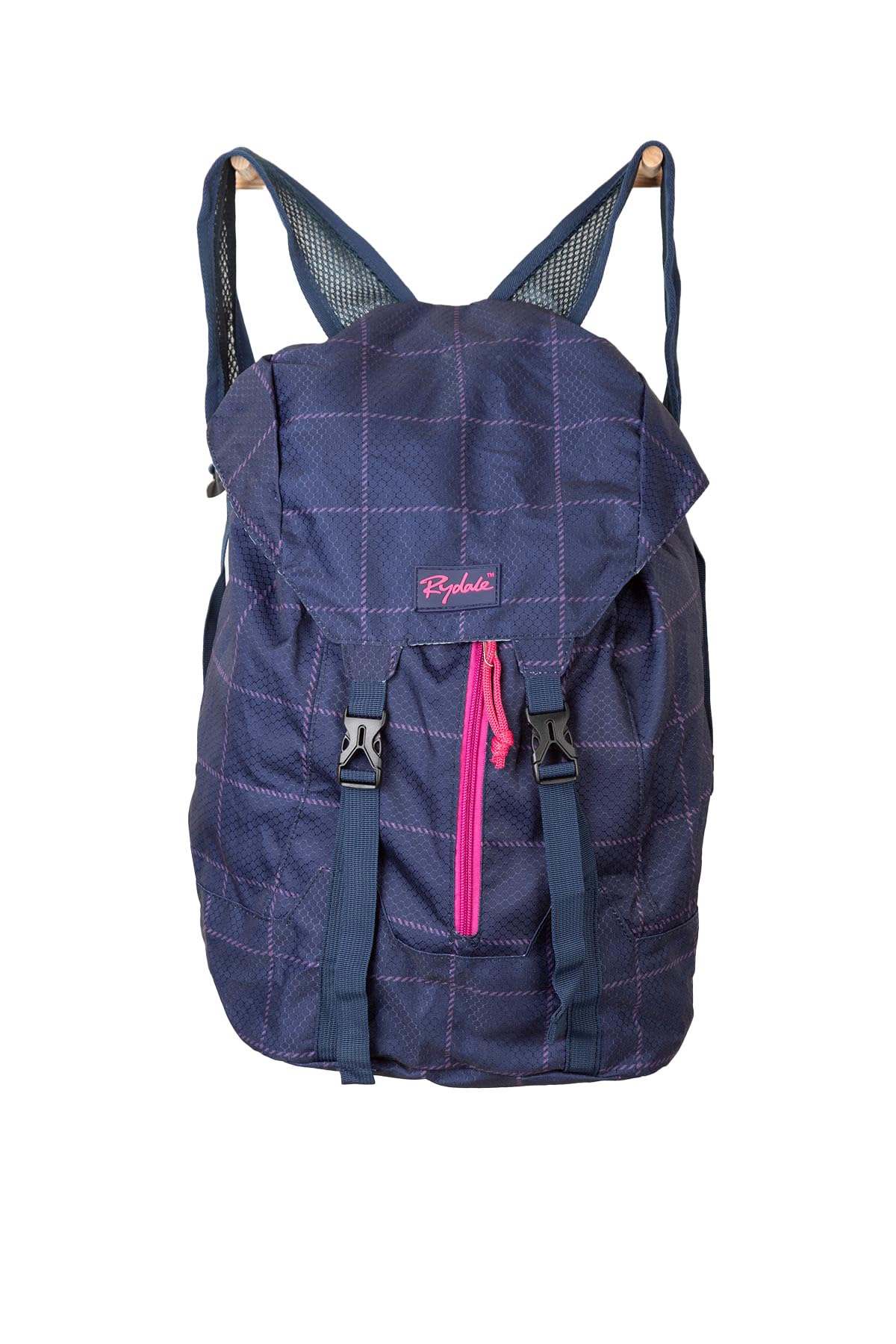 Pack & Go Rucksack 25L Packable Travel Back Pack Drawstring Bag 3 Colours (Navy Tweed)