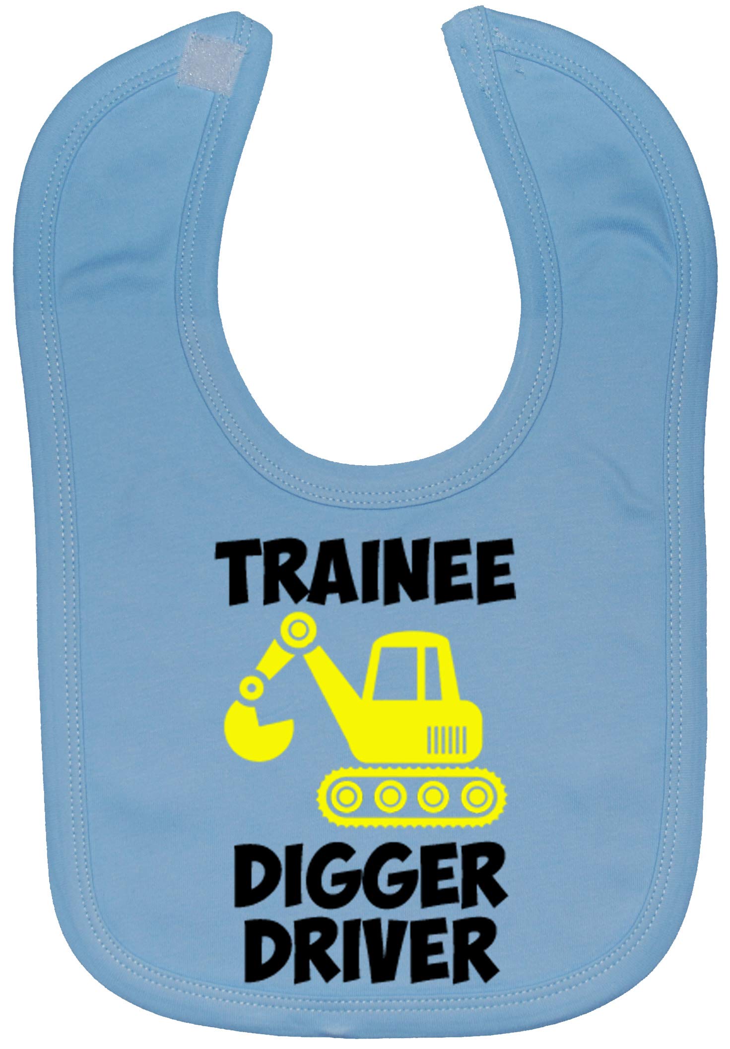 Acce Products Trainee Digger Driver Baby Feeding Bib Touch Attach 0 to approx 3 Years - Blue