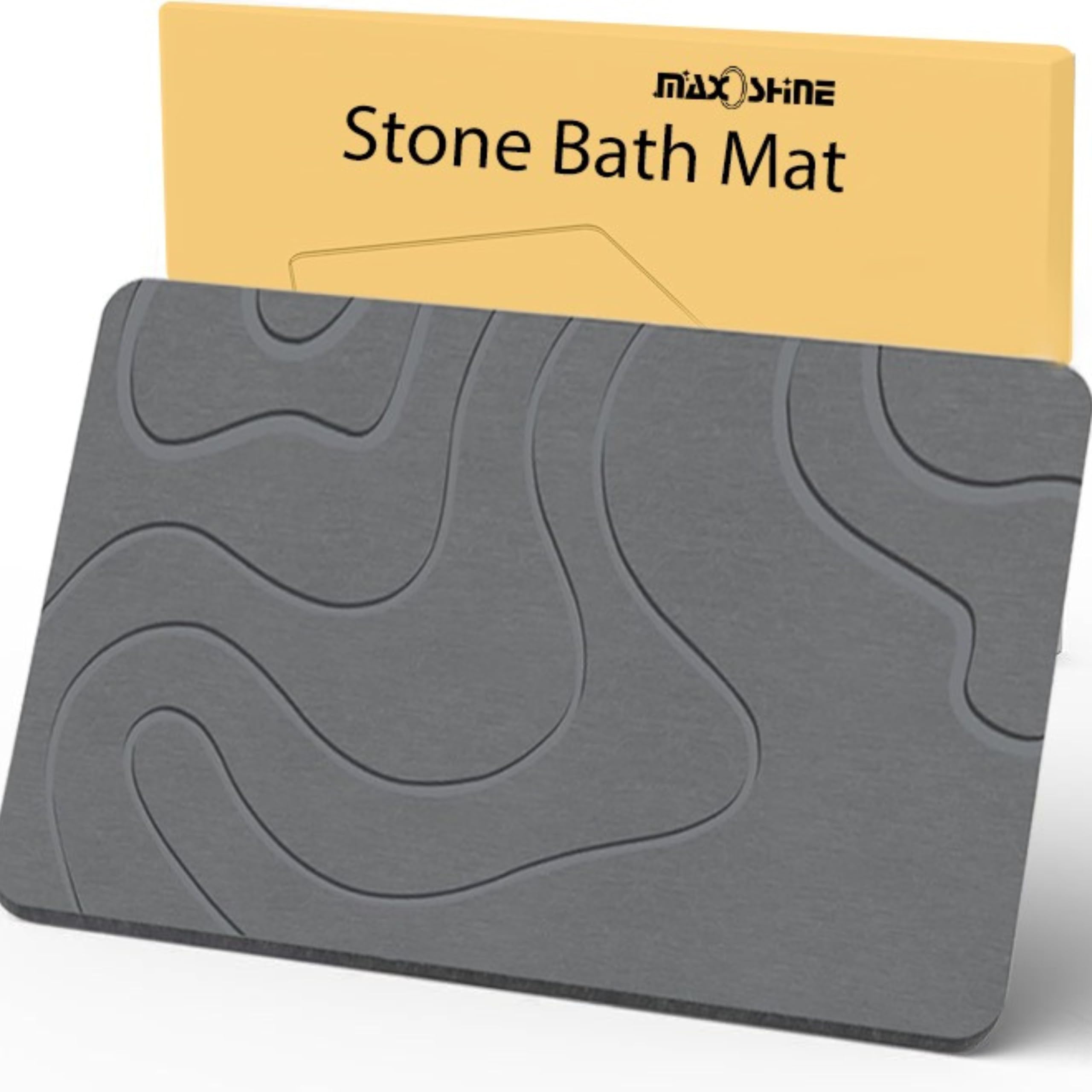 MAXOSHINE Stone Mat for Bathroom-Highly Absorbent Diatomaceous Earth Shower Mat-Antislip Stone Doormat for Home Kitchen Living Room-Quick Drying Floor Mat (Dark Grey-40 X 60 cm) (B0DBLVQQYM) Amazon Price History, Amazon Price Tracker
