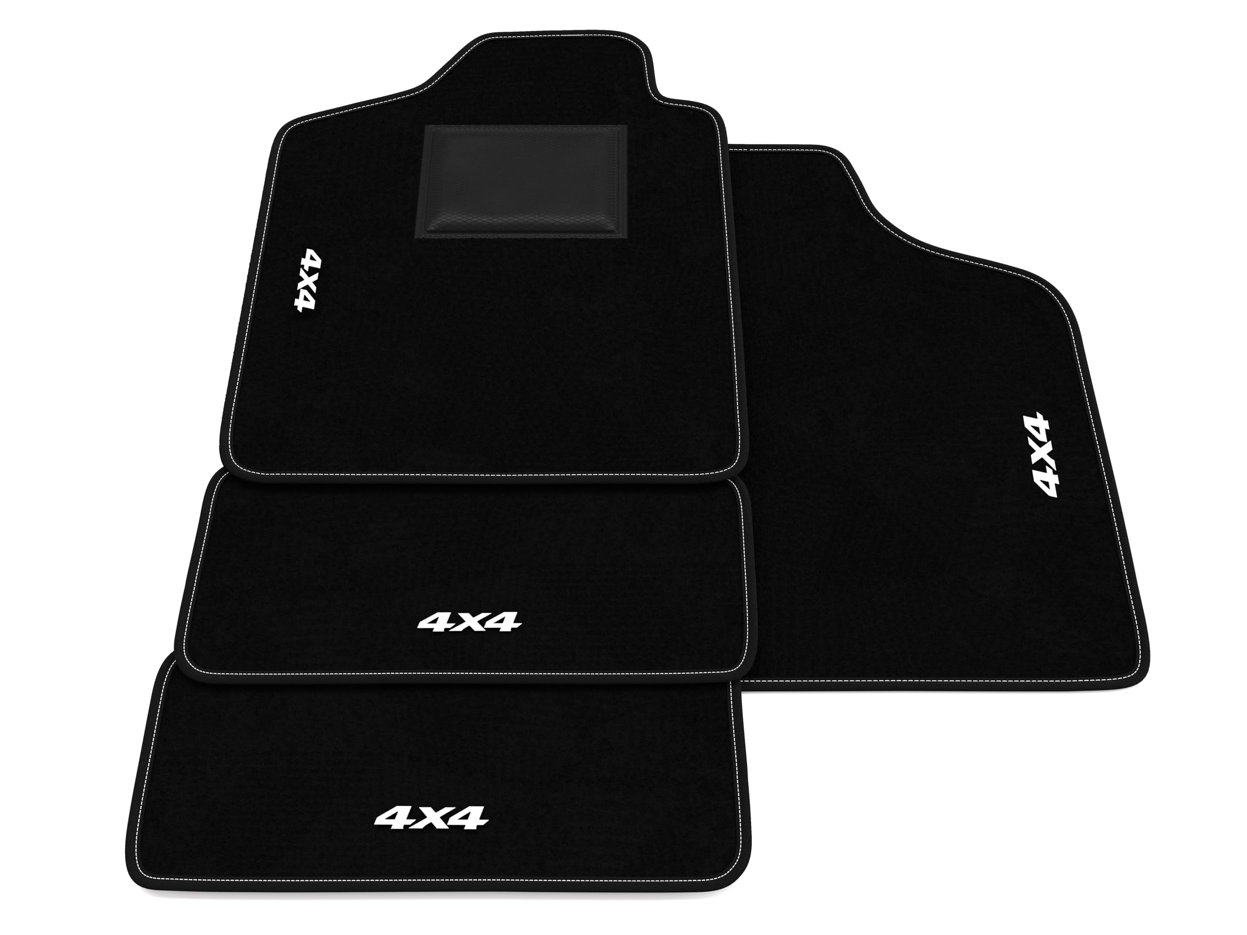 Tappetini compatibili con Fiat Panda 141 1980-2003, ricamo 4x4, kit tappetini auto personalizzati, set tappeti in moquette, tappeto auto