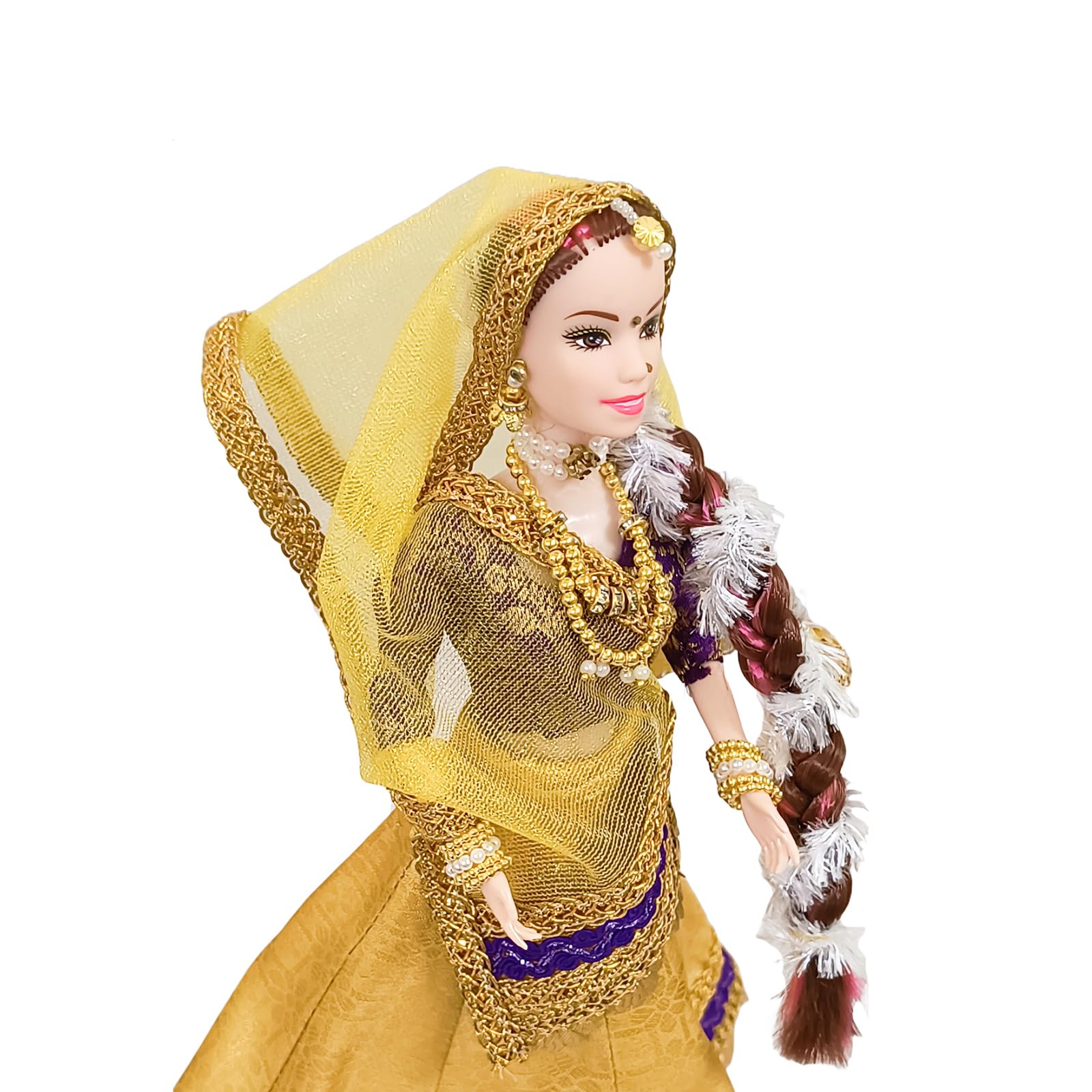 Maalona | Shreshtha | Inspiring Cultural Play for Kids | Indian Doll in Lehenga | Traditional Doll Set for Girls | Fully Foldable | Hand-Stitched Lehenga| (11.3 Inch, Yellow & Gold Lehenga) (B0DFVJKMCG) Amazon Price History, Amazon Price Tracker