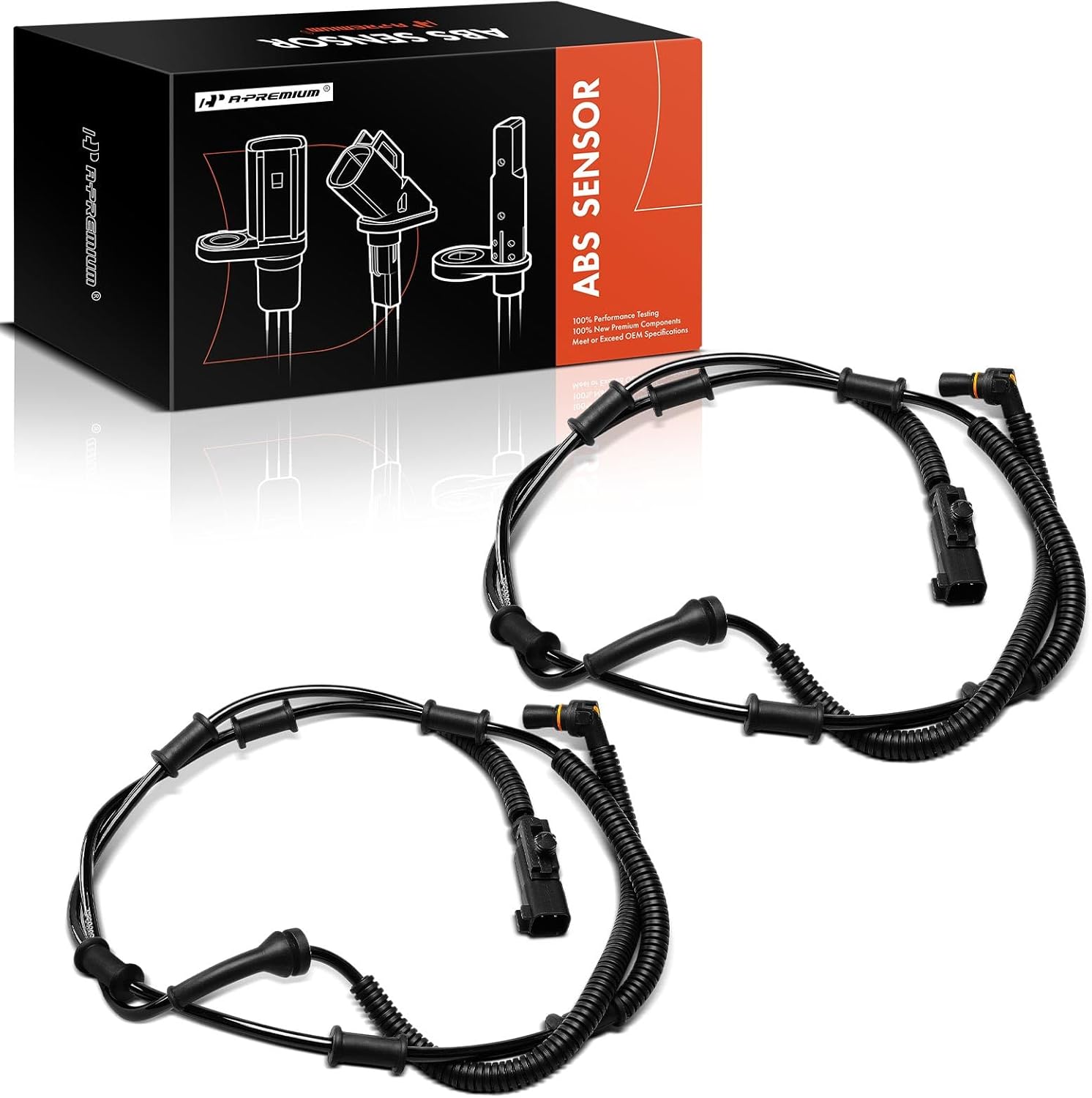 A-Premium 2PCS Front ABS Wheel Speed Sensor Compatible with Ram - 4500, 5500, 2019 2020 2022, 6.4L 6.7L