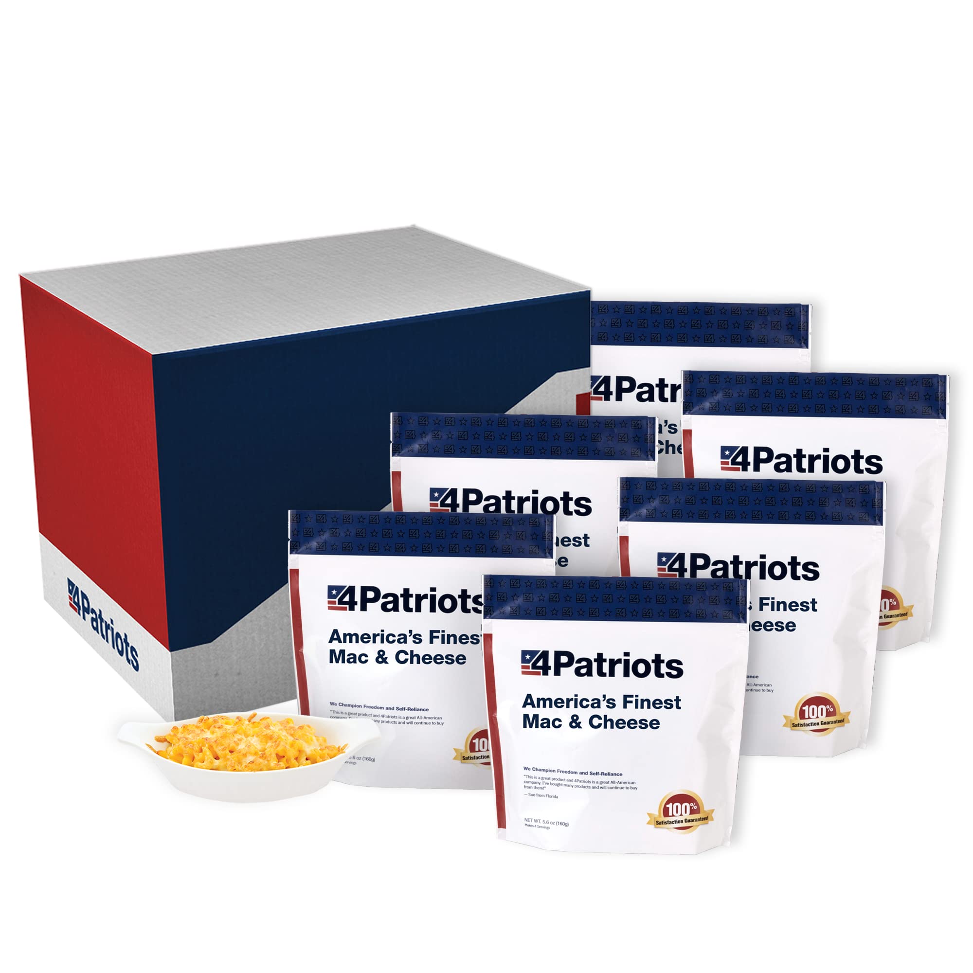 4Patriots America's Finest Mac & Cheese, Freeze-Dried Dehydrated Pasta, For Camping, Backpacking Or 