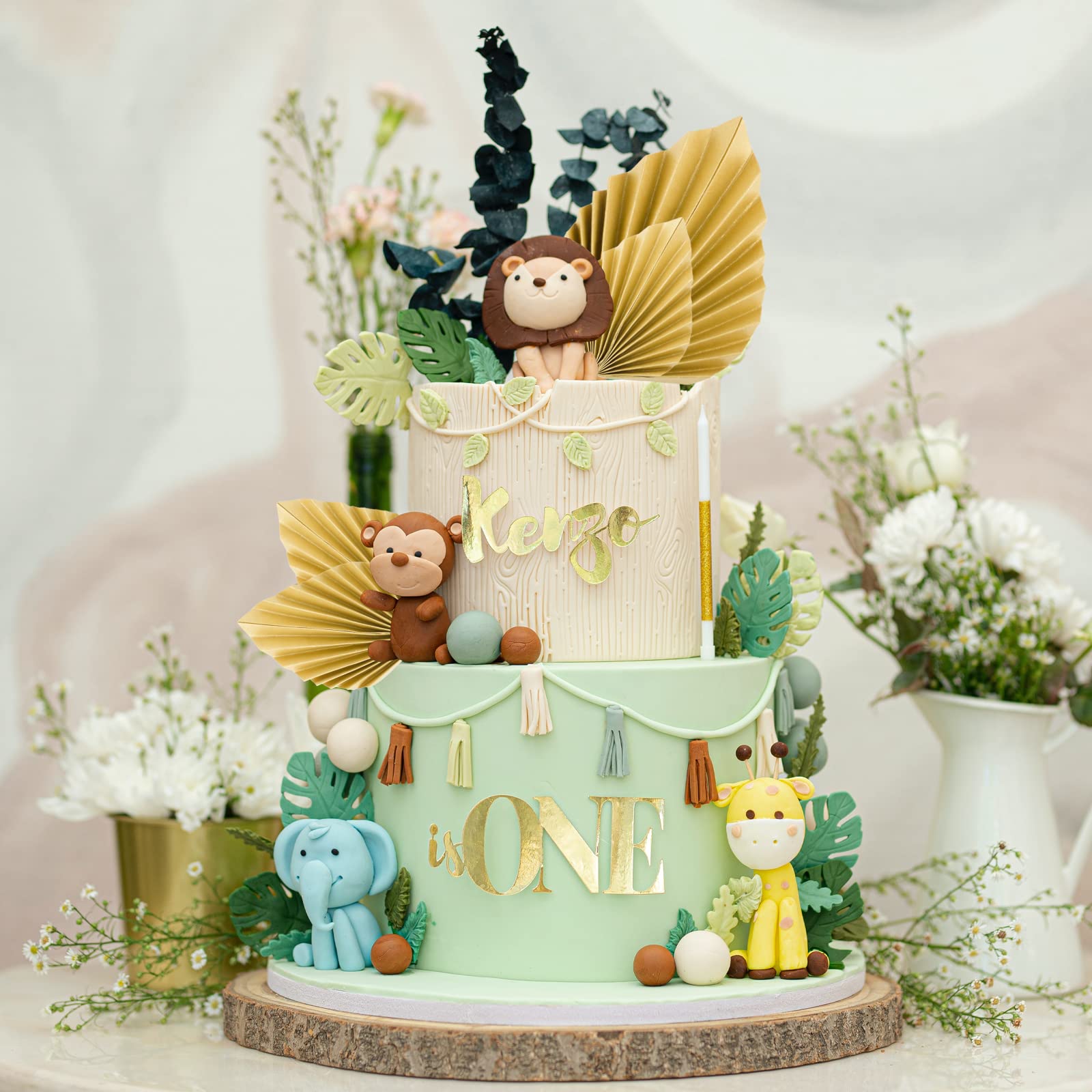 Décorations Gâteaux Feuilles De Palmier - Lot De 6, Doré, Pour Fête Anniversaire, Mariage, Baby Shower