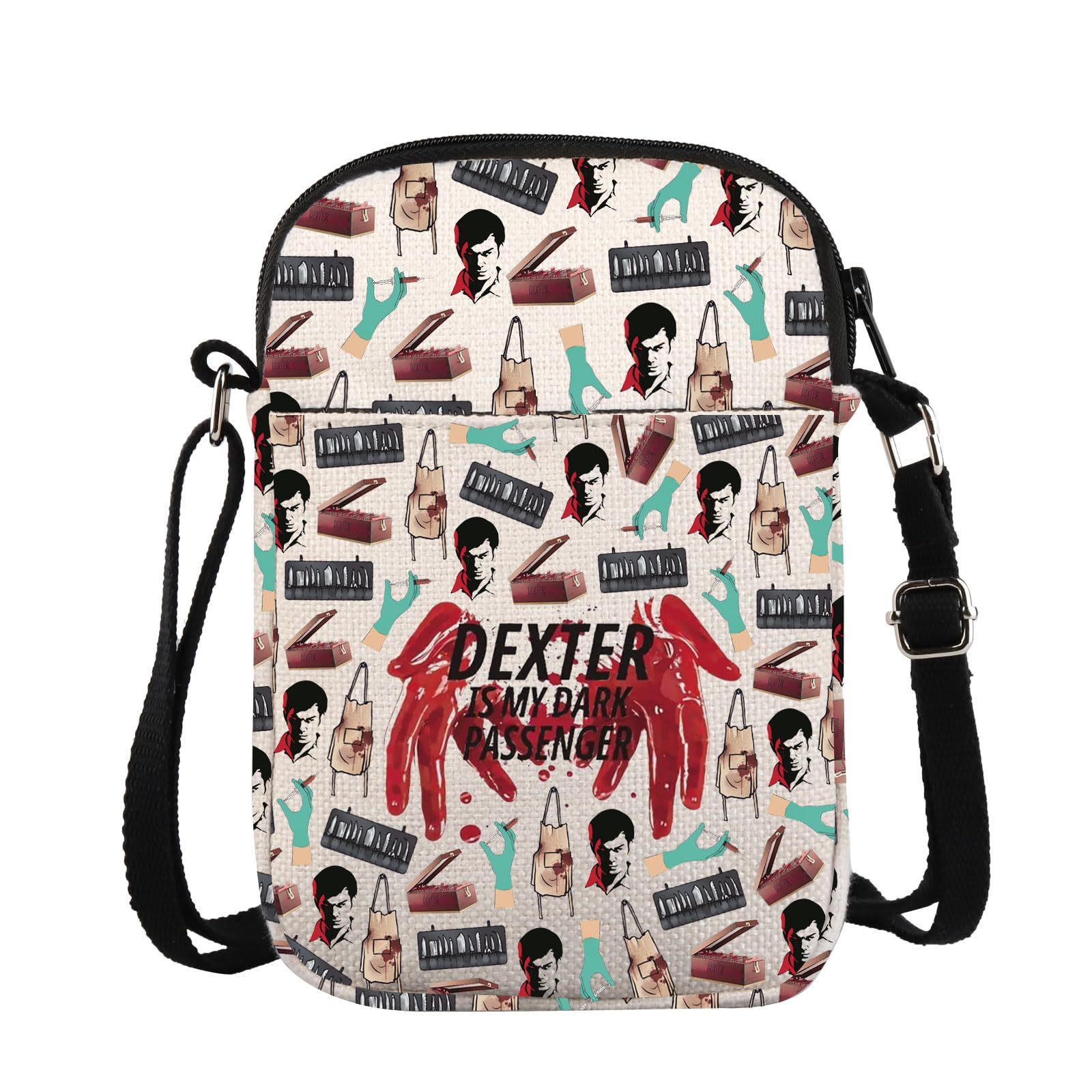 Dexter Is My Dark Passenger Crossbody Bag Dexter Blood Dexter Fans Gifts Crime TV Show Merch