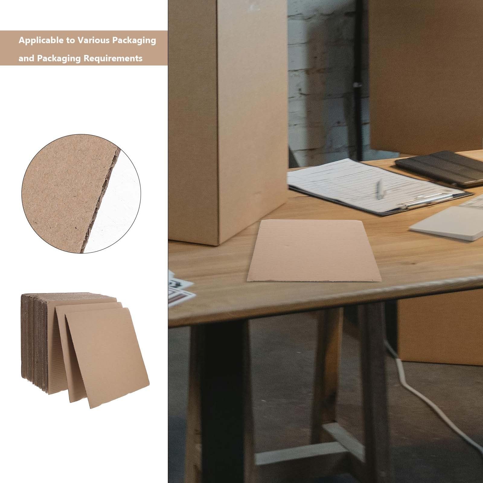 Uonlytech 50 Pièces Séparateurs de Boîte en Papier Cartonné pour Emballage, Feuilles de Carton Ondulé Épaisses, Installation Facile, Utilisation Polyvalente pour Colis et Protection