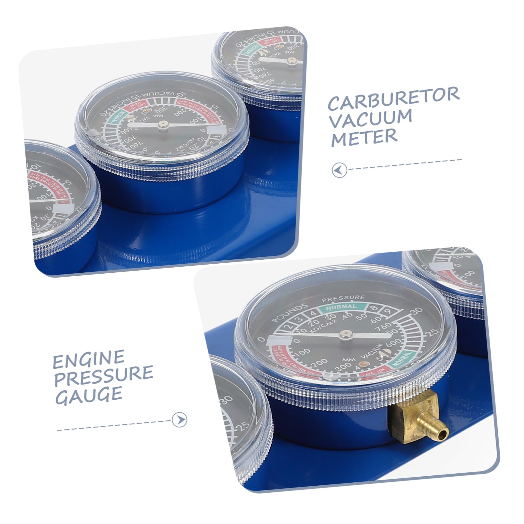 OUNONA Kit Vacuometro per Moto a 4 Cilindri, Strumento di Bilanciamento con Tubo Flessibile, Kit Diagnostica Motore per Manutenzione e Sincronizzazione Manutentori