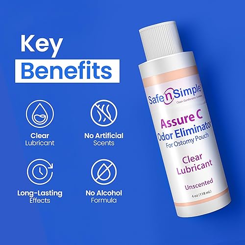 Miniatura 6 de Safe n' Simple Assure C - Desodorante lubricante para bolsa de ostomía - Eliminador de olores de bolsa de colostomía - Lubricante desodorante de