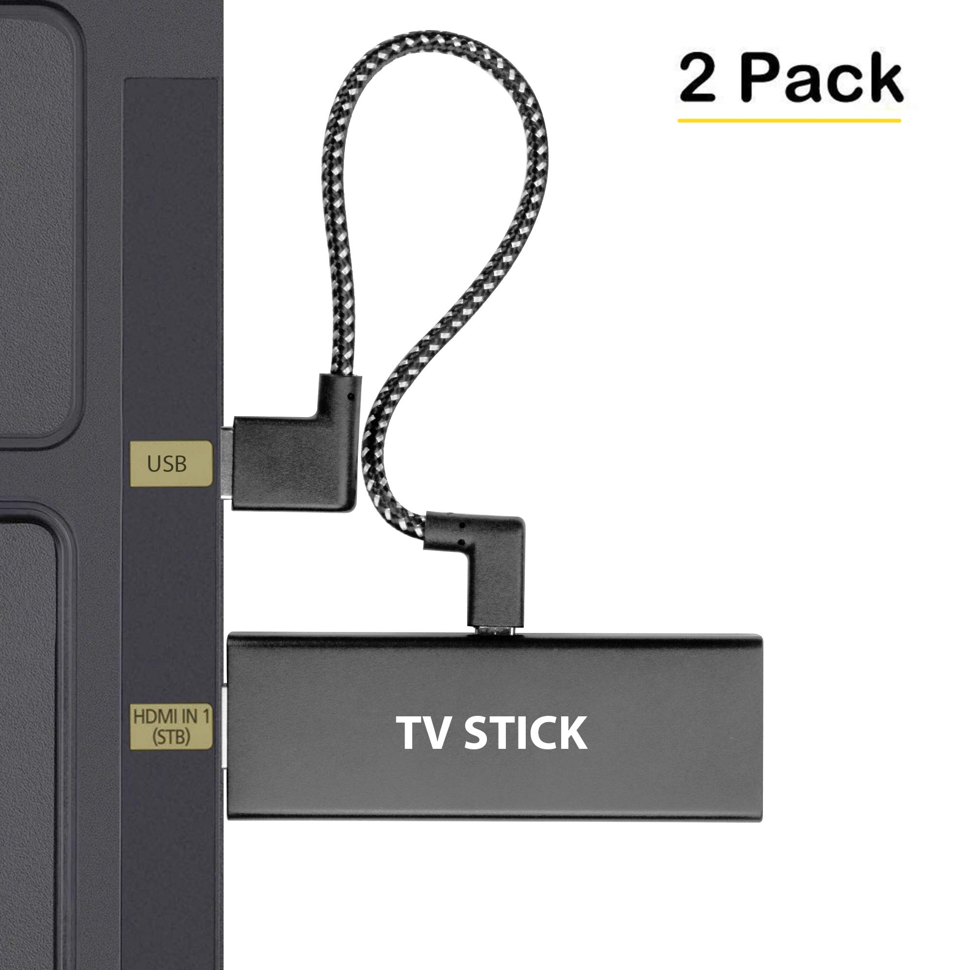 Micro USB Power Cable for tv Stick, Faracent Braided Micro USB Short Cable,Power up Your fire Stick Form Your TV’s USB prot,Compatible for Fire Stick,Chromecast,Roku sitck(6.5 inch)