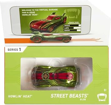 Hot Wheels id Vehicle Howlin' Heat Embedded NFC Chip Uniquely Identifiable 1:64 Scale Ages 8 and Older