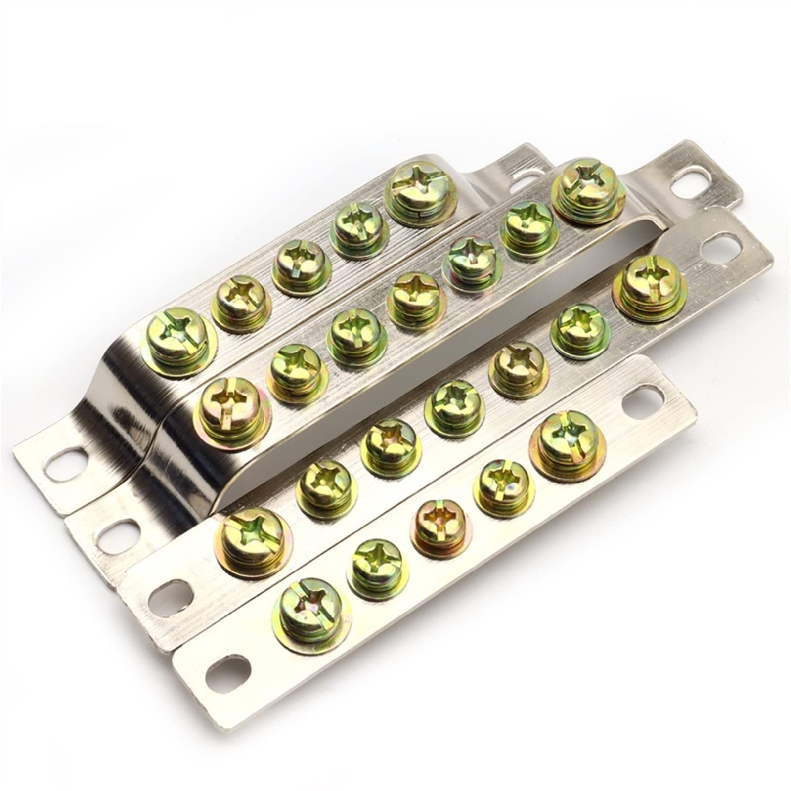 saako Brass Stud High Current Grounding Neutral Terminal 5/7/10 Hole Cross Hexagonal Socket Screw for Distribution Box 1Pcs (Color : 2X20 10 Ground, Size : Hexagonal)