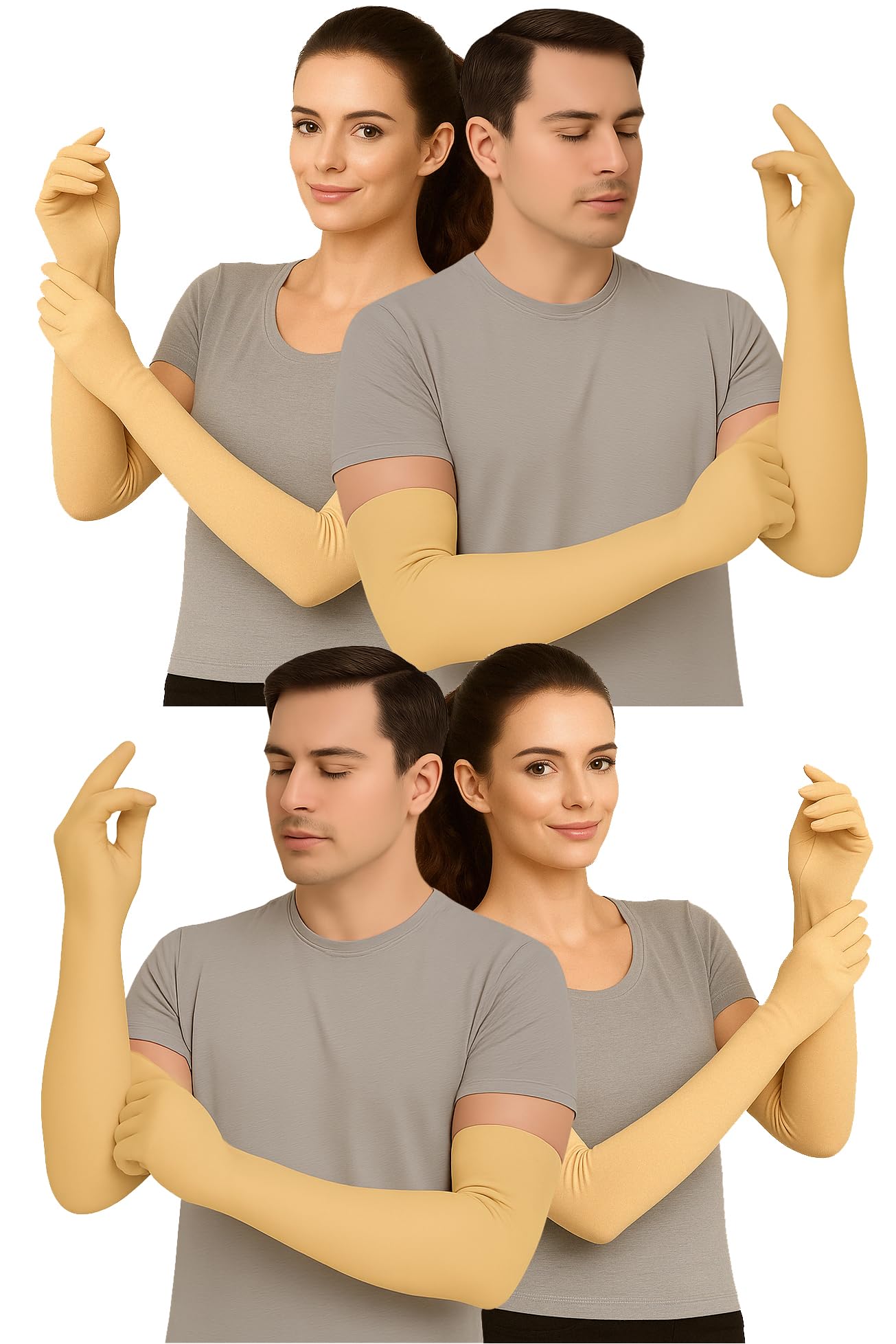 Weavers Villa Cotton Summer Glove for Men & Women | Anti-Slip UV Protection Arm Hand Gloves | Outdoor Sun, Dust, Pollution Shield | Elastic Fit | Pack of 4 Pairs-image-35