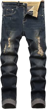 Hengao Herren Jeans In Stretch-Qualität – Regular Fit Mit Karo-Muster, Bequem & Stylisch