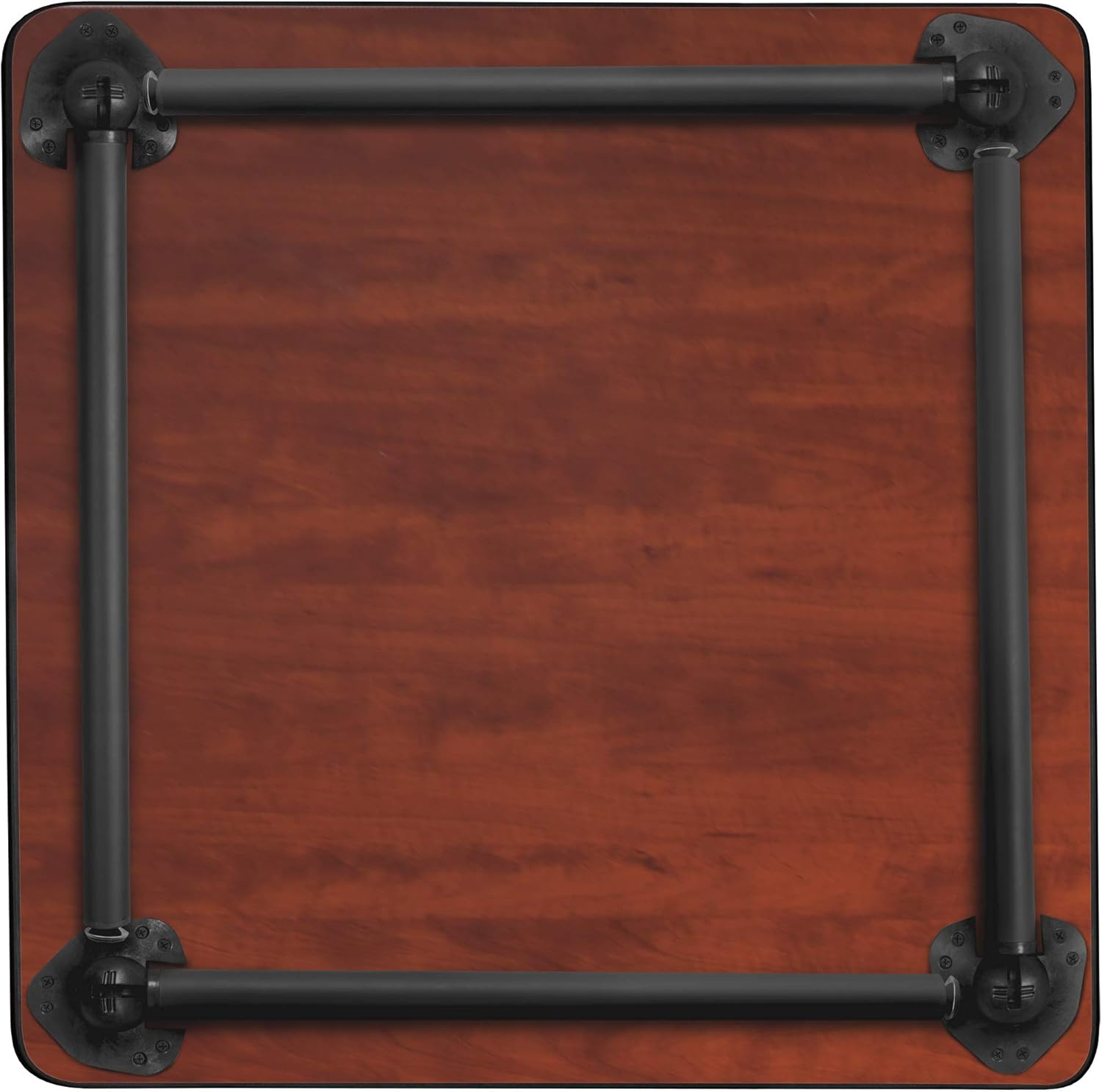 Maple and Black 36" Folding Breakroom Table with Steel Legs