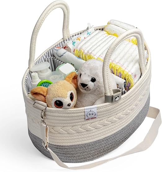 Lazy Cheeks Nappy Caddy Organiser Diaper Caddy with Strong Straps for