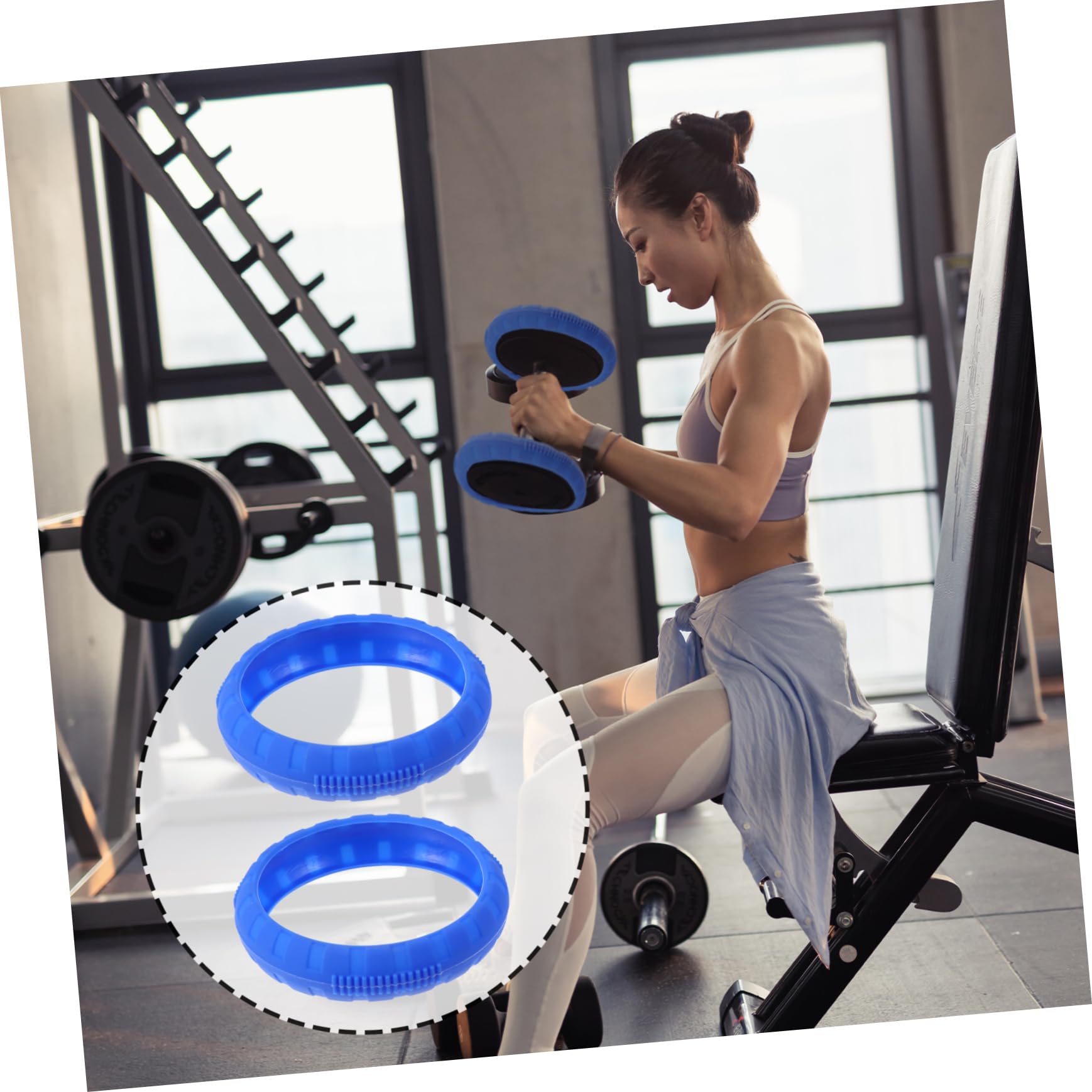 BESPORTBLE 6-Teiliges Hantel-Set Neopren-Hanteln Hantelring Gummi-Hantelhülle Kein Hantelgriff Rutschfeste Hantelhülle Hantel-Anti-Drop-Hülle Hantel-Silikagel-Sportstopper