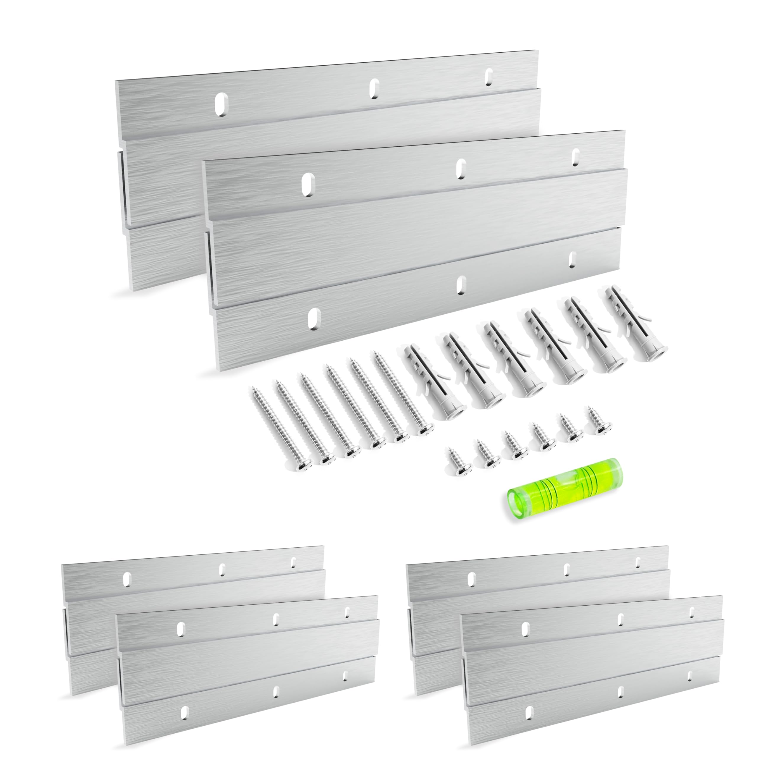 Unmar Aluminium French Cleat Picture Hanger - 6 Inch 6 Pairs - Aluminum Z Hanger Interlocking Wall Mounting Bracket Hardware Kit Z Clips For Hanging Wall Painting, Mirrors, Panels, Artwork, Cabinet, Whiteboard
