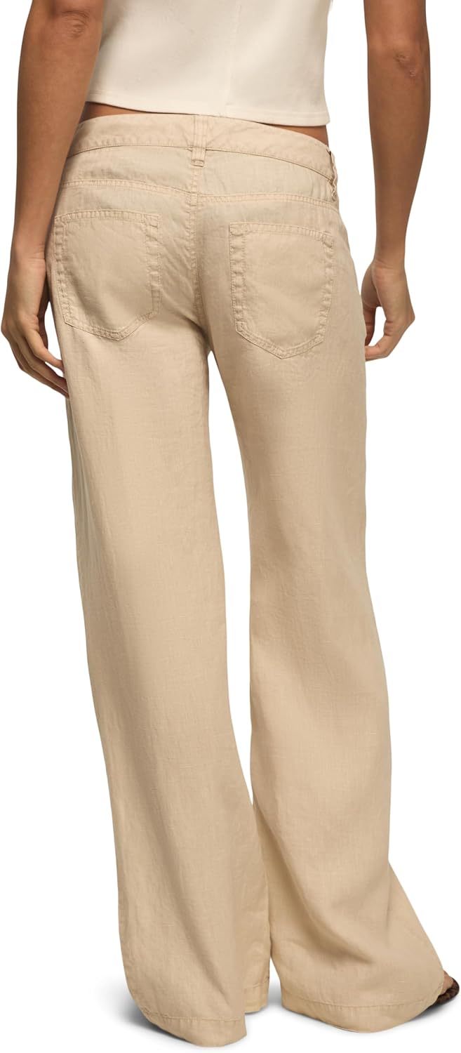 Lucky Brand Women's Baggy Linen Wide Leg Pant