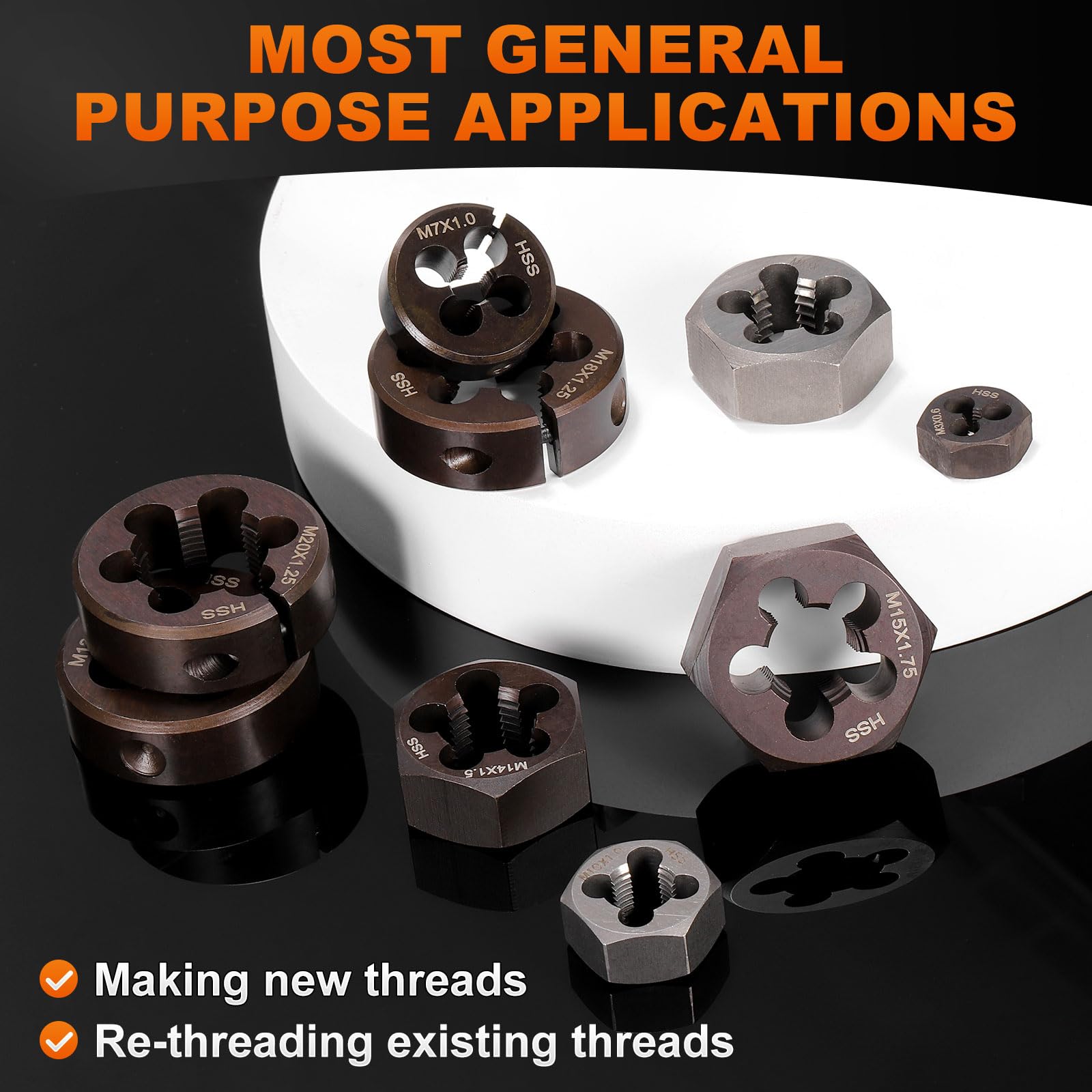 M15 Hex Die - High Speed Steel Threading Tool -6