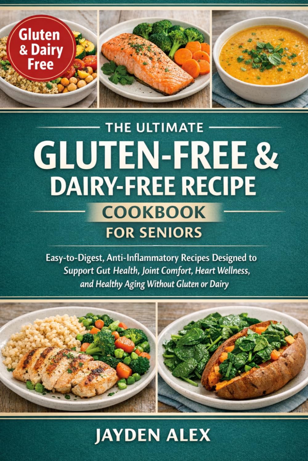THE ULTIMATE GLUTEN-FREE & DAIRY-FREE RECIPE COOKBOOK FOR SENIORS: Easy-to-Digest, Anti-Inflammatory Recipes Designed to Support Gut Health, Joint ... and Healthy Aging Without Gluten or Dairy
