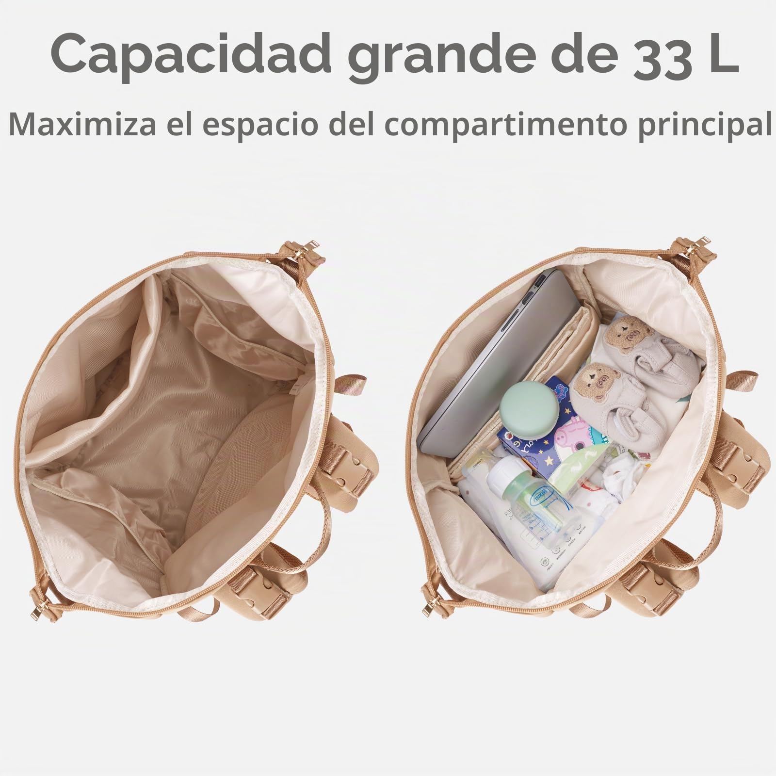 CEI-CEI Mochila cambiadora de neopreno con cambiador, bolsas grandes para cambiar pañales, bolsas de maternidad para recién nacidos