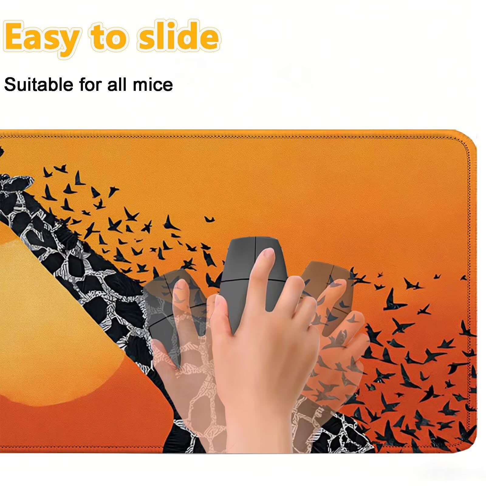 Tapis de Souris, Tapis de Souris Gaming 900 x 450 mm Couleur Orange 0-z105