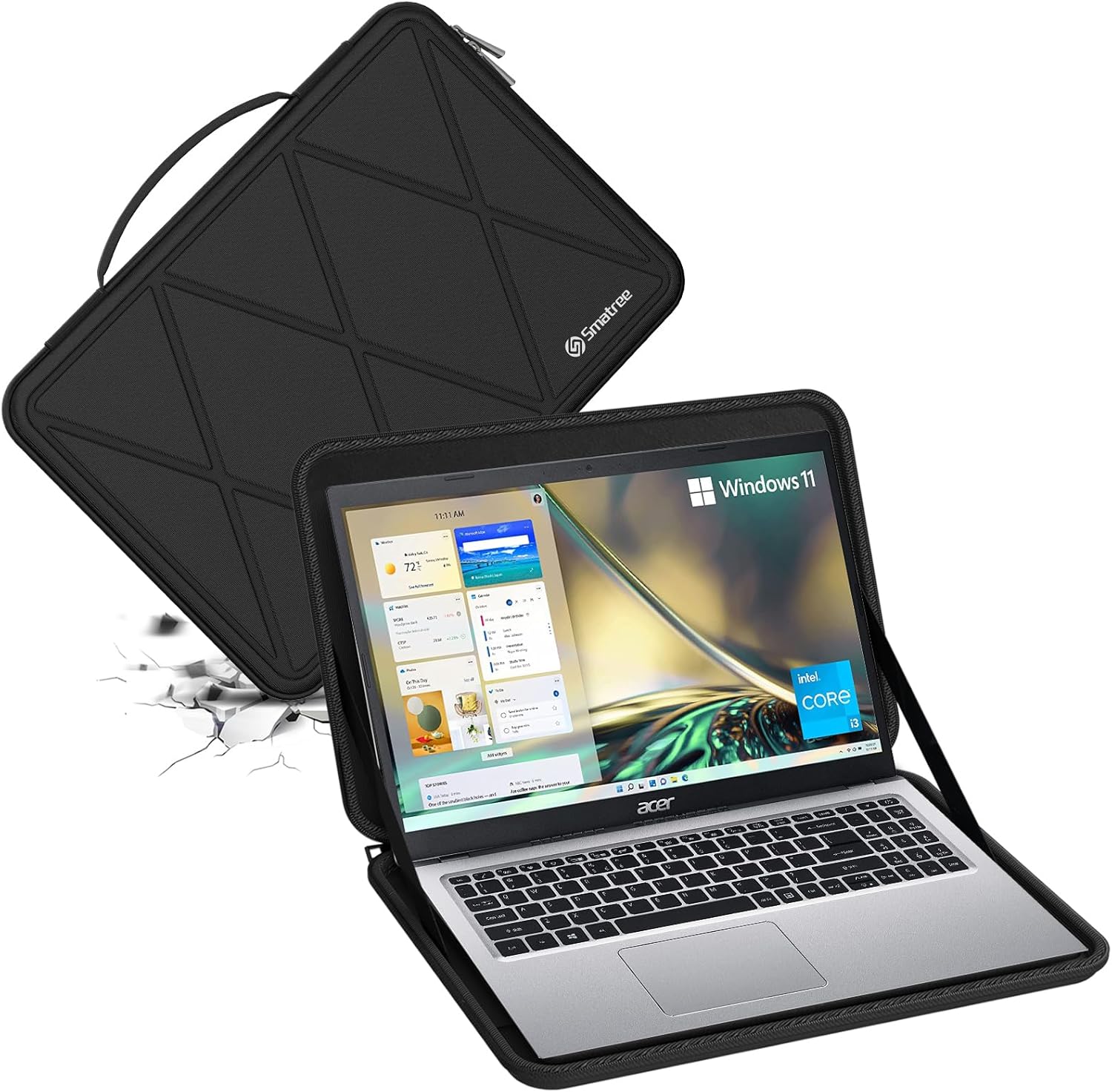 Smatree Hard EVA Protective Case for Acer Laptop 17.3 inch Acer Aspire 5 A517-53-78TS/A517-53-58XA/A517-52-75N6, for Acer Aspire 3 A317-53-57FK/A317-53-38Y1 Anti-Shock and Waterproof Sleeve (X8320)