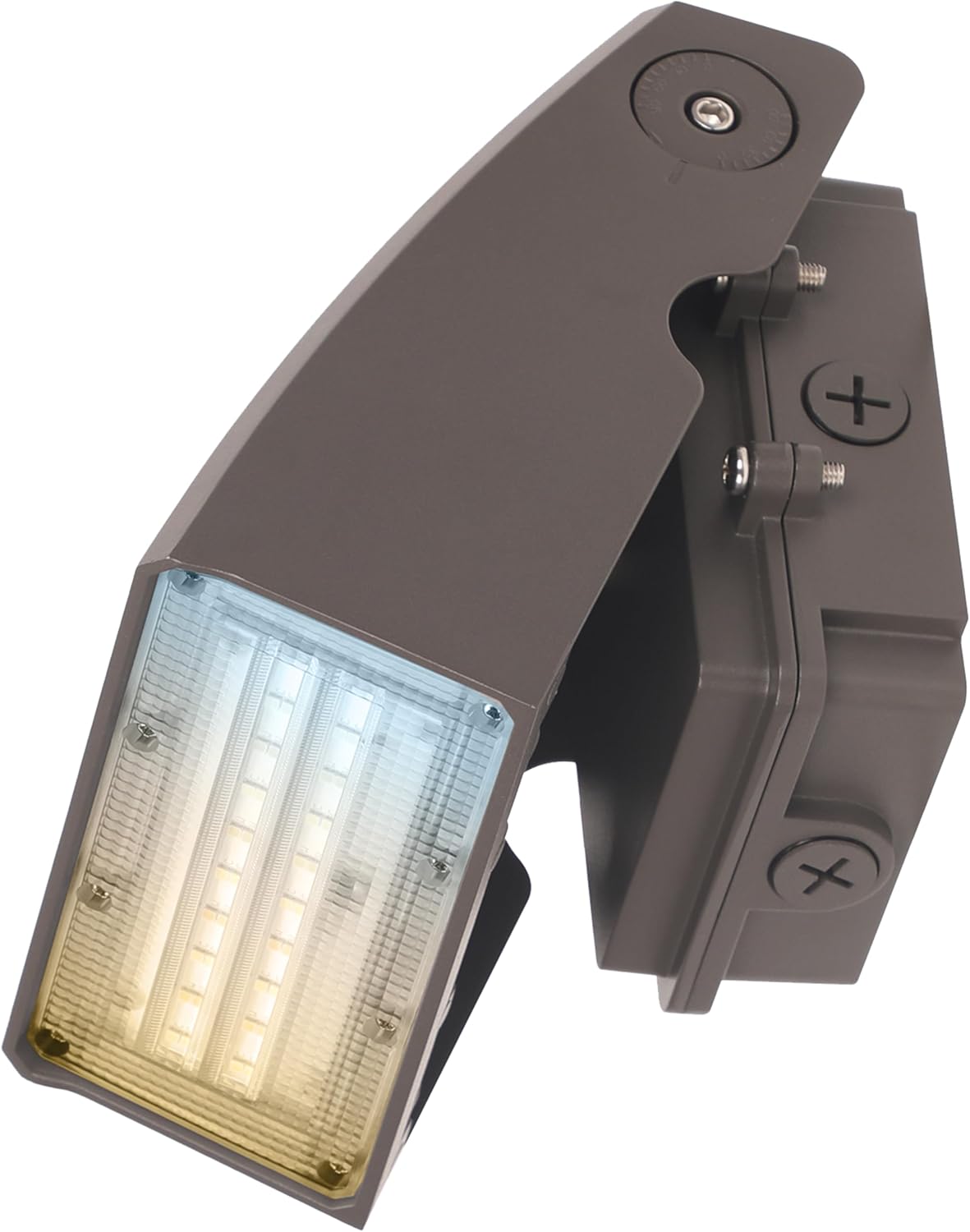 Sunlite 49169 LED Outdoor Slim Profile Cutoff Wallpack Light Fixture, Power Selectable 21/28/35W, 4550 Lmns, Color Selectable 30/40/50K, UL Listed, Bronze, Residential, Commercial Use