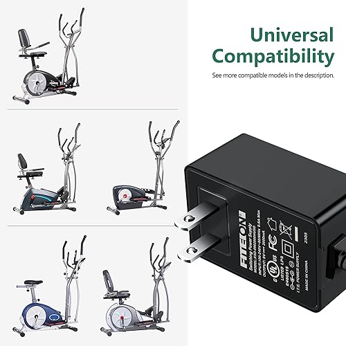 Miniatura 5 de FITE ON Adaptador de CA con certificación UL compatible con Life Fitness C1 X9 X9i S9i X9i R1 X9-0XXX-04 X9-0XXX-02 C1-XX00-0103-Life Cycle Rear