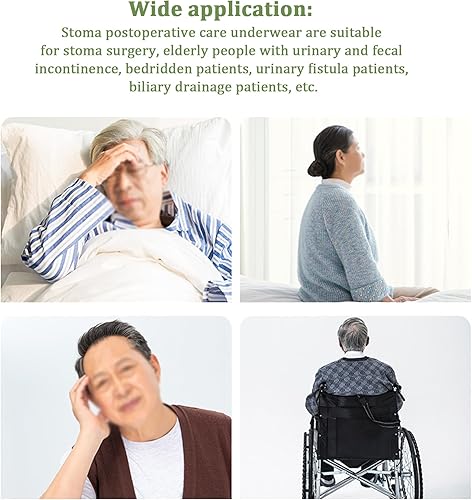 Miniatura 9 de Pantalones de catéter, pantalones con soporte para bolsa de orina para hombres y mujeres, pantalones de cuidado de la incontinencia de doble