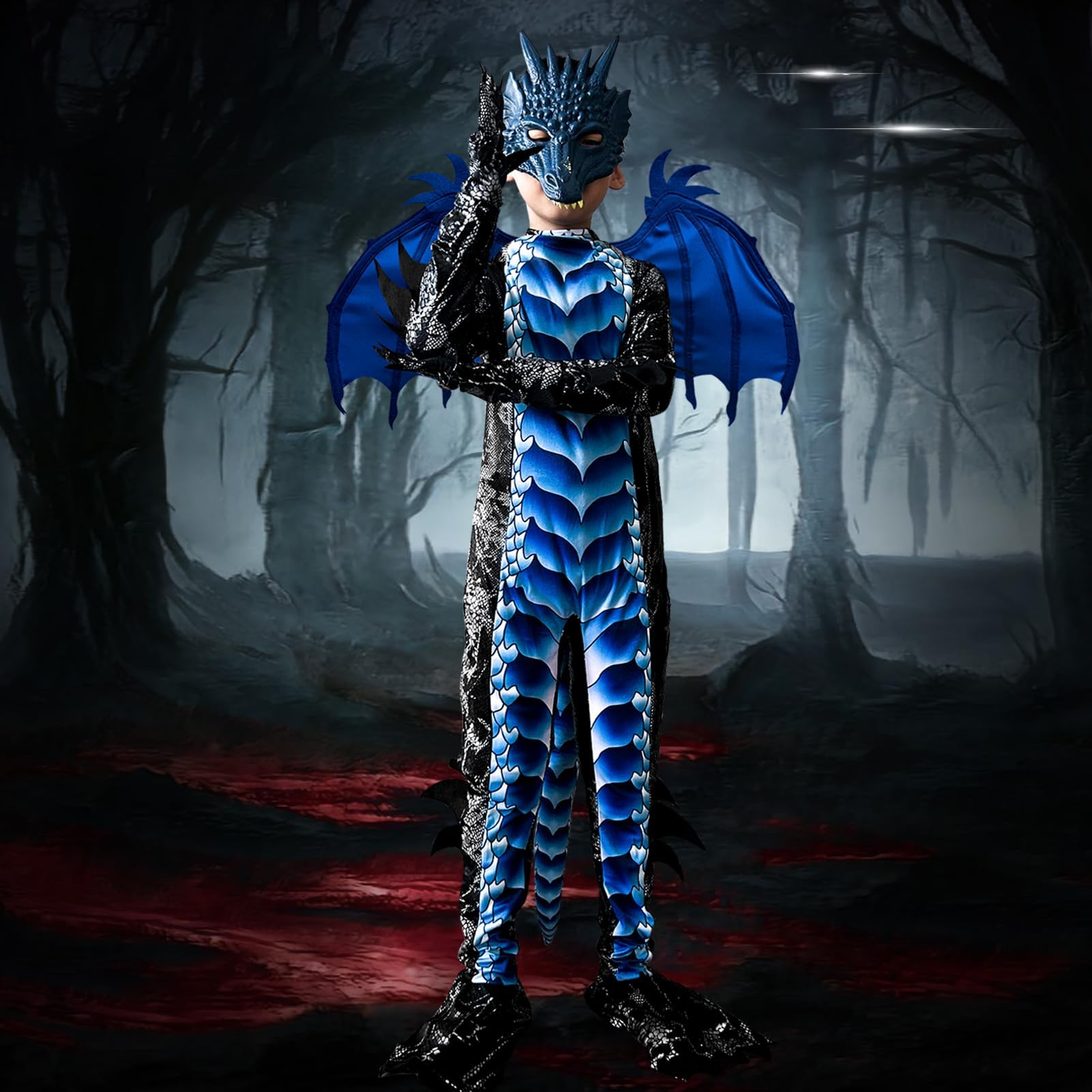 Costume Da Drago Per Bambini: Ali E Maschera Da Drago Tuta Di Carnevale Tuta Da Drago Per Bambini Per Feste Di Halloween Cosplay