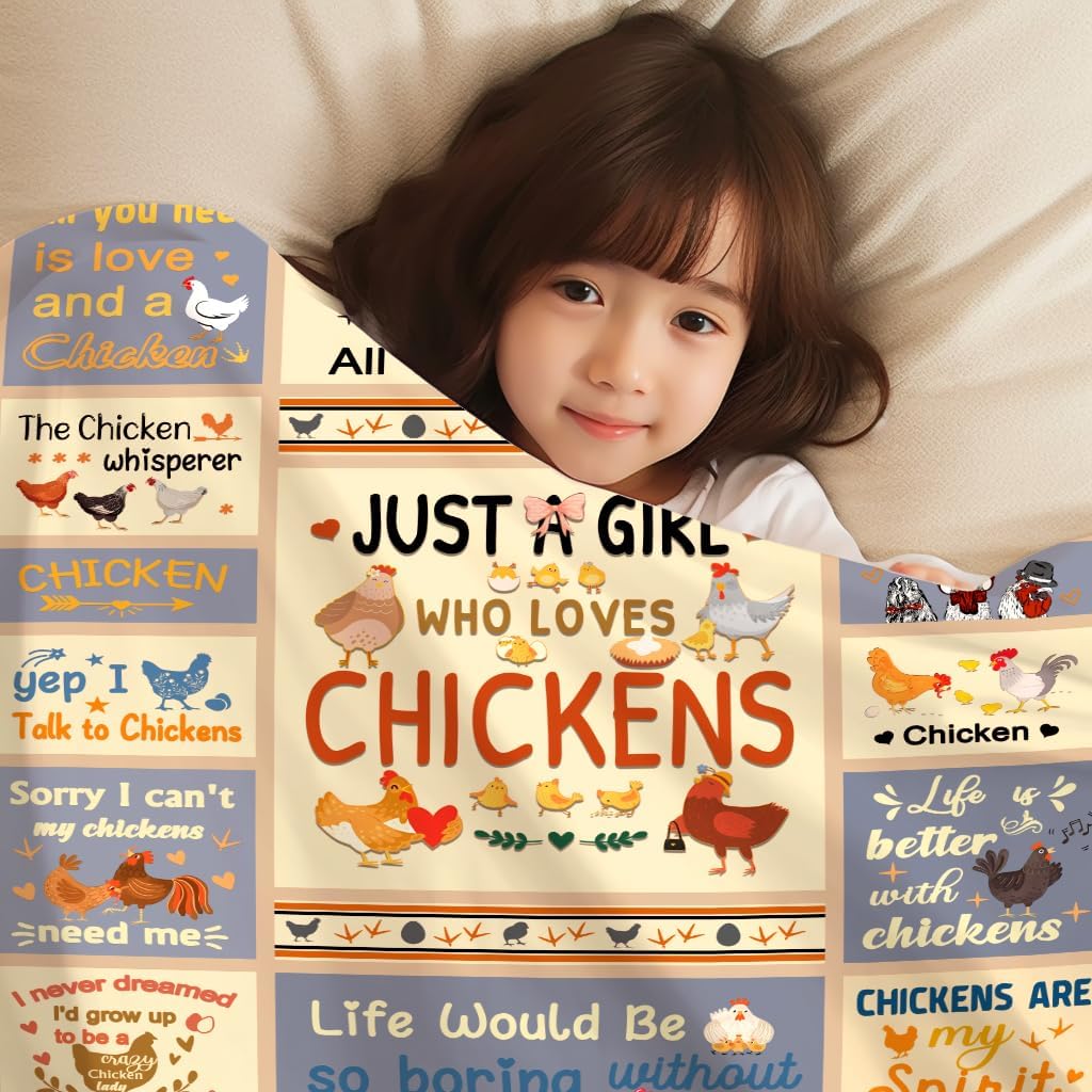 Cute Chicken Blanket Gifts for Kids Boys Girls Adults,Funny Chickens Throws and Blankets Stuff Chicken Gifts for Women Chickens Lovers Couch Sofa Bed Themed Gift Decor 50"x40" - Image 3