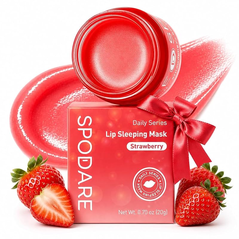 Máscara labial noturna de morango SPODARE, 20 g