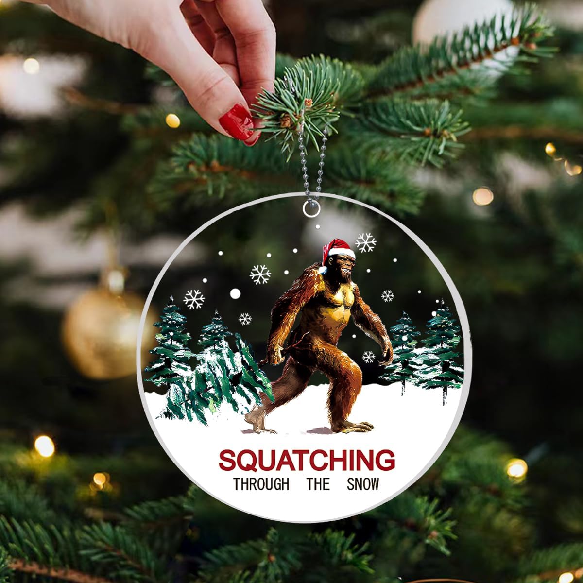 Bigfoot Ornament, Funny Sasquatch Ornaments for Christmas Tree, Unique Big Foot Ornament - Bigfoot Gifts, Big Foot Sasquatch Gifts for Men Women - Image 7