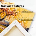 CONDA Grande Toile à étrier pour la peinture, 30x40 1 cm 2 Pack Grande Toile, 100% Cotton, sans acide, blanc plaqué panneaux de toile étirés fournitures d'art pour acryliques, peinture aux huiles