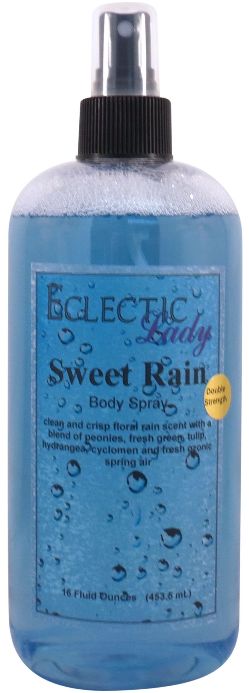 Eclectic Lady Sweet Rain Body Spray, Double Strength, 16 ounces, Body Mist for Women with Clean, Light & Gentle Fragrance, Cologne with Soft, Subtle Aroma For Daily Use