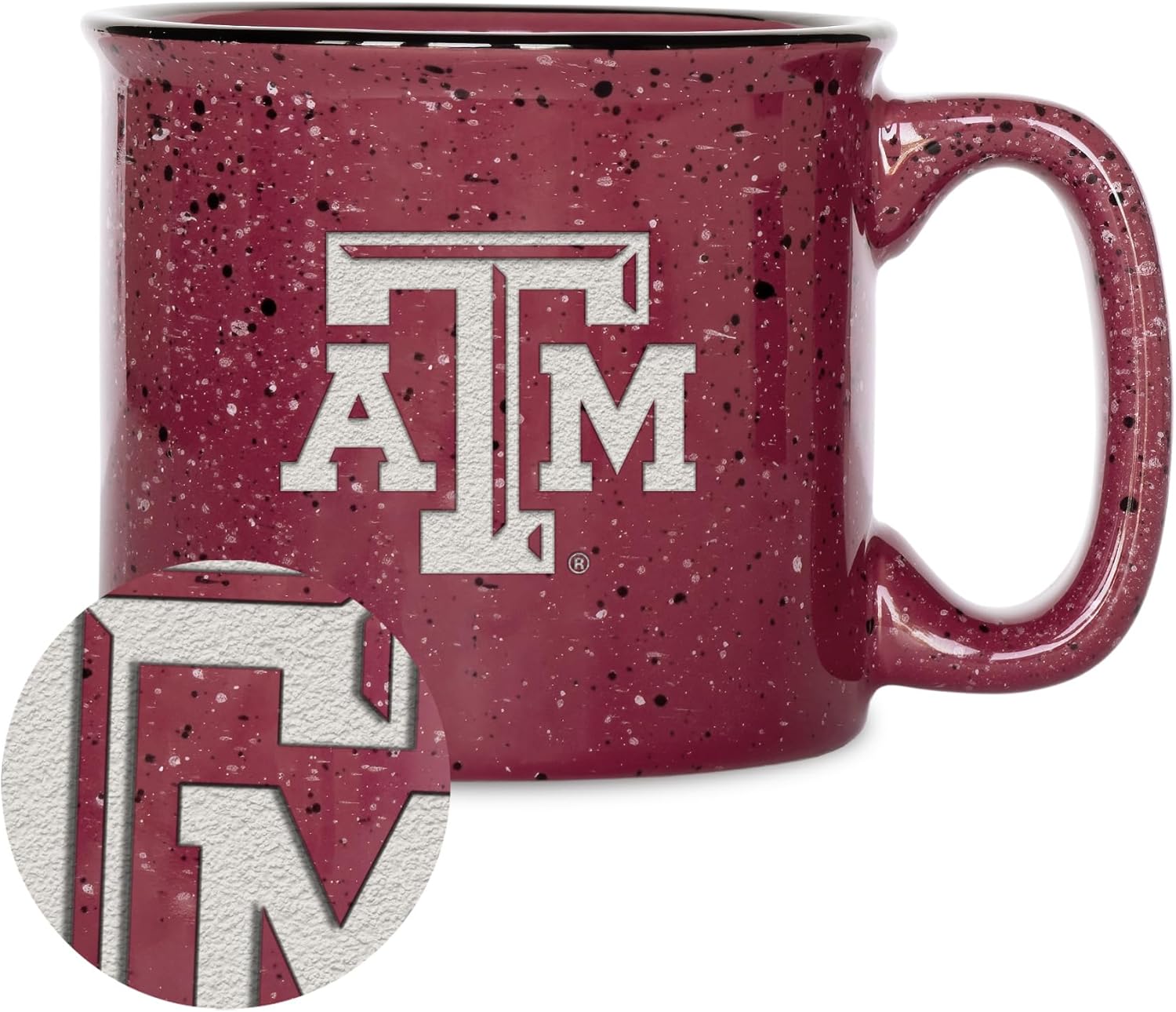 Rico Industries NCAA Speckle 12oz Laser Engraved Campfire Mug