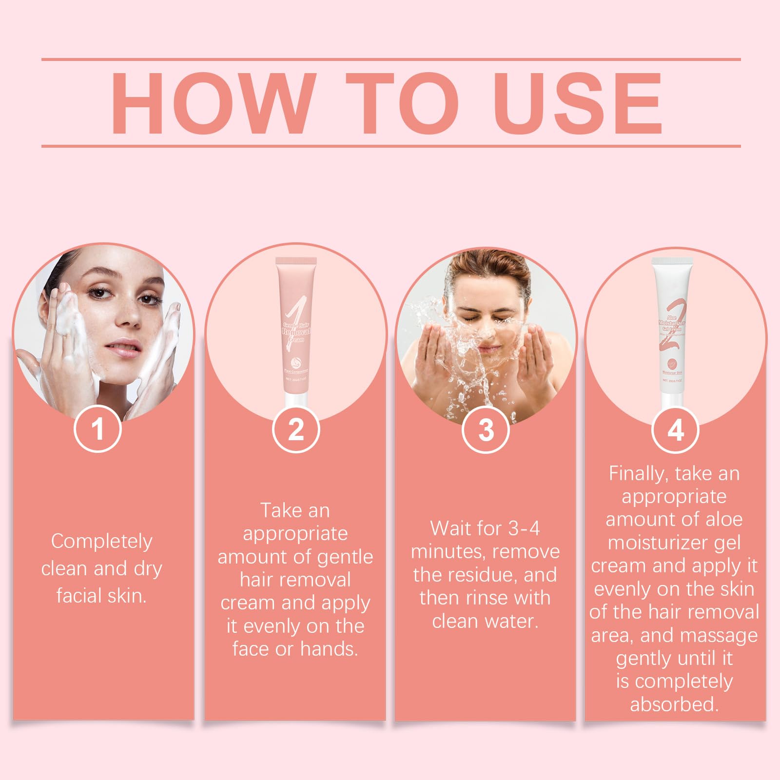 Aurlux - Crema depilazione per la rimozione dei peli del viso da donna, crema depilazione bikini, depilazione istantanea, crema depilazione indolore e idratazione (6 pezzi)