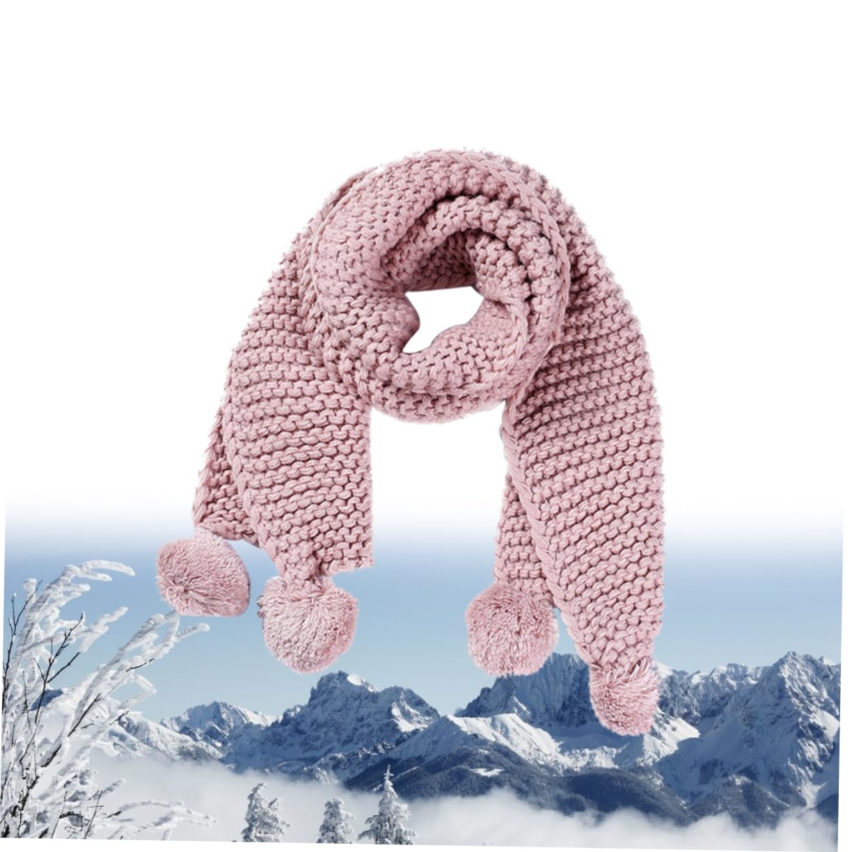 Schal Baby Schal Rosa Kinder 3st Kinder Warmer s s Für Winter Für Flauschiger Kugel Woll Rosa