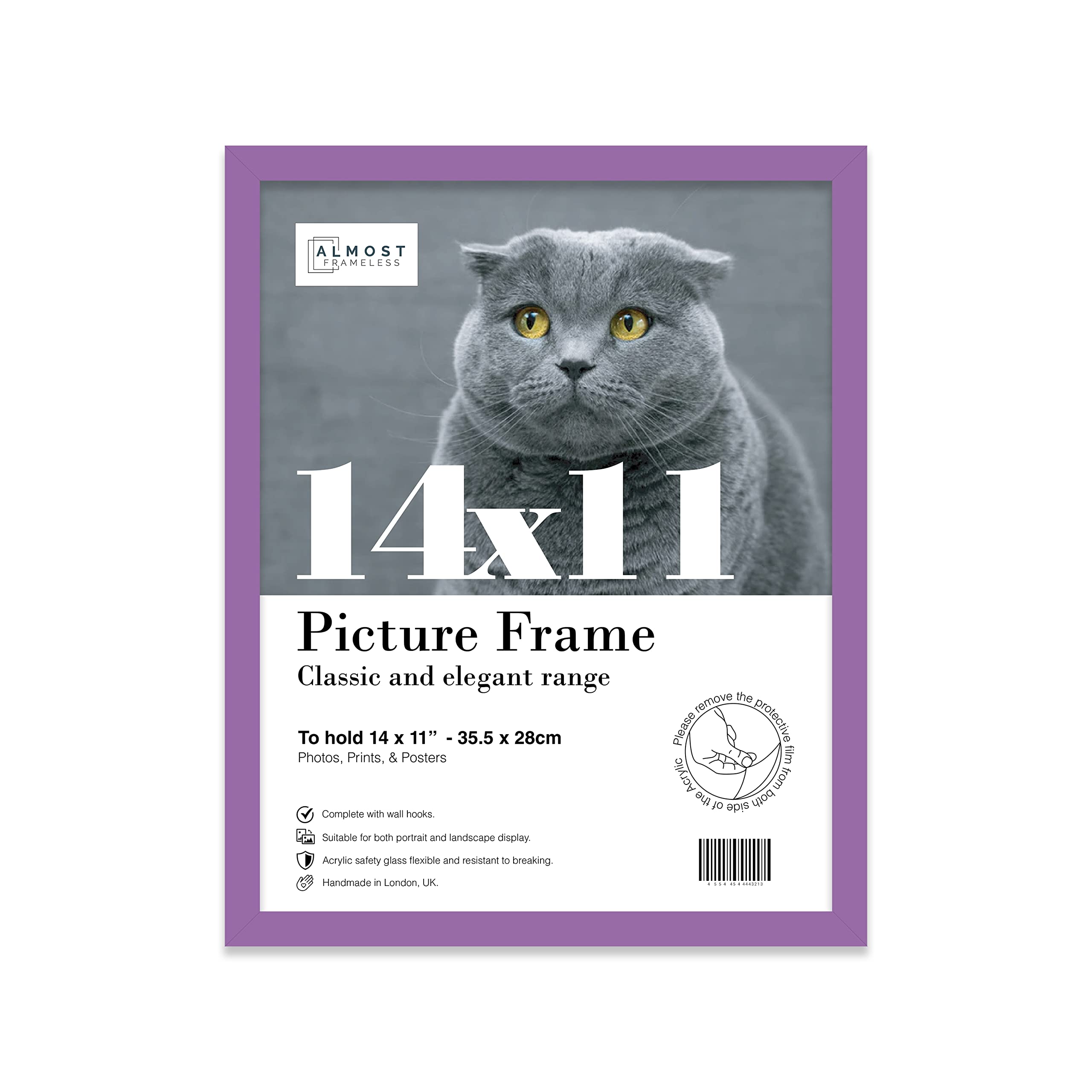 14X11 Purple Picture Frame (35.6 X 27.9Cm) PosterPhotoArtworkGallery Wall Or Print from B&Q