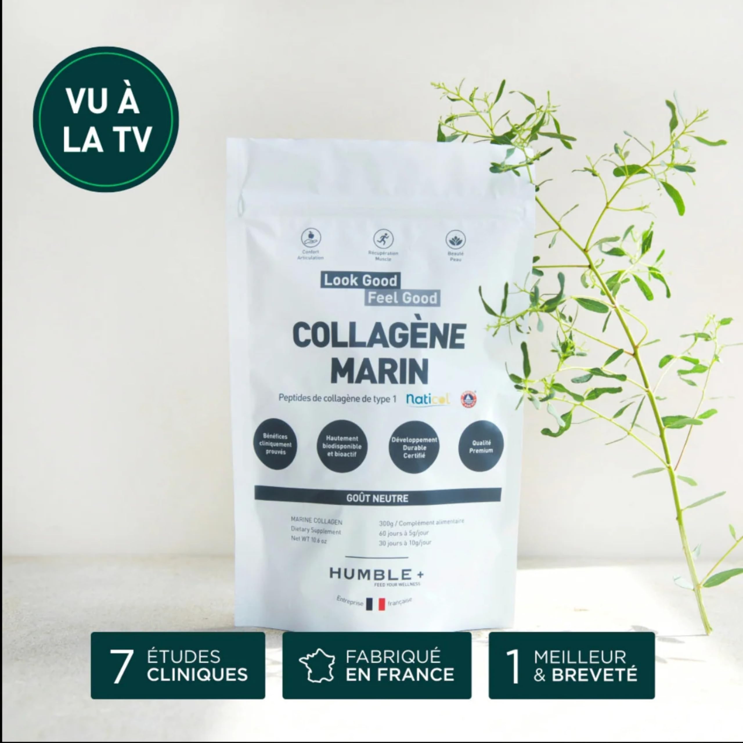HUMBLE+ Pack Bien Vieillir 3 Mois - Collagène Naticol + Créatine - 2 kg | Peptides Marins & Monohydrate en Poudre - Programme sur Plusieurs Semaines - Complément Alimentaire - Marque Française