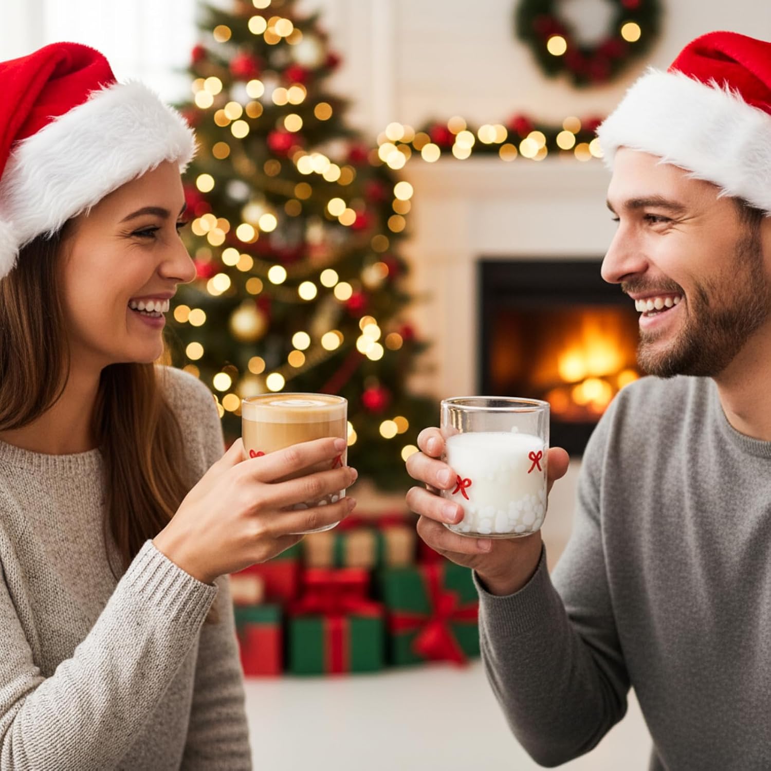 Skylety 2 Pack Red Bow Icon Glass Cups 14 oz Bow Icon Juice Glasses Coquette Aesthetic Cup Drinking Cocktail Wine Water Coffee for Valentines Anniversary Engagement Wedding Gifts Party Supplies - Image 5