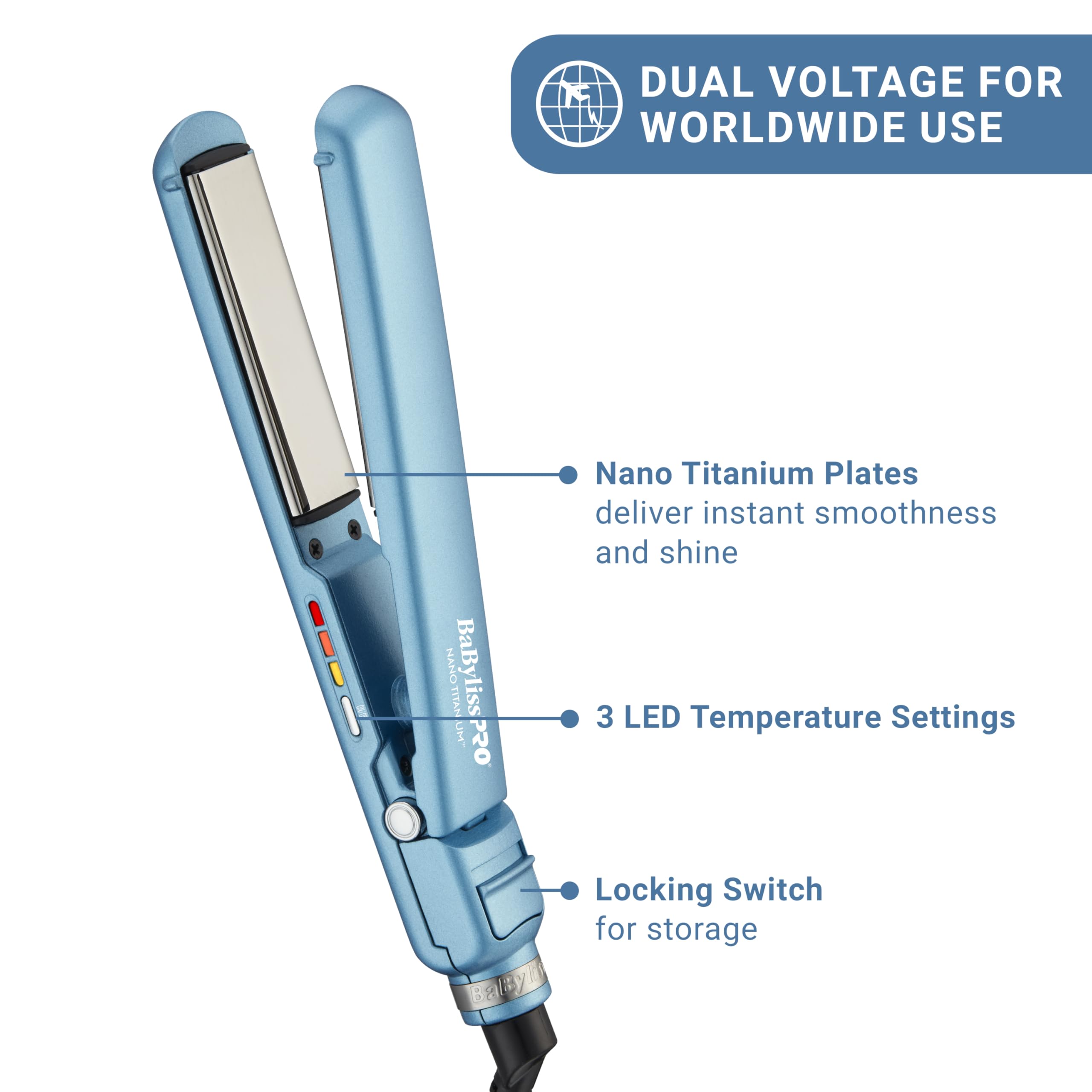 BaBylissPRO Nano Titanium Flat Iron - Travel Ready! -2 BaBylissPRO Nano Titanium Flat Iron - Travel Ready! -2