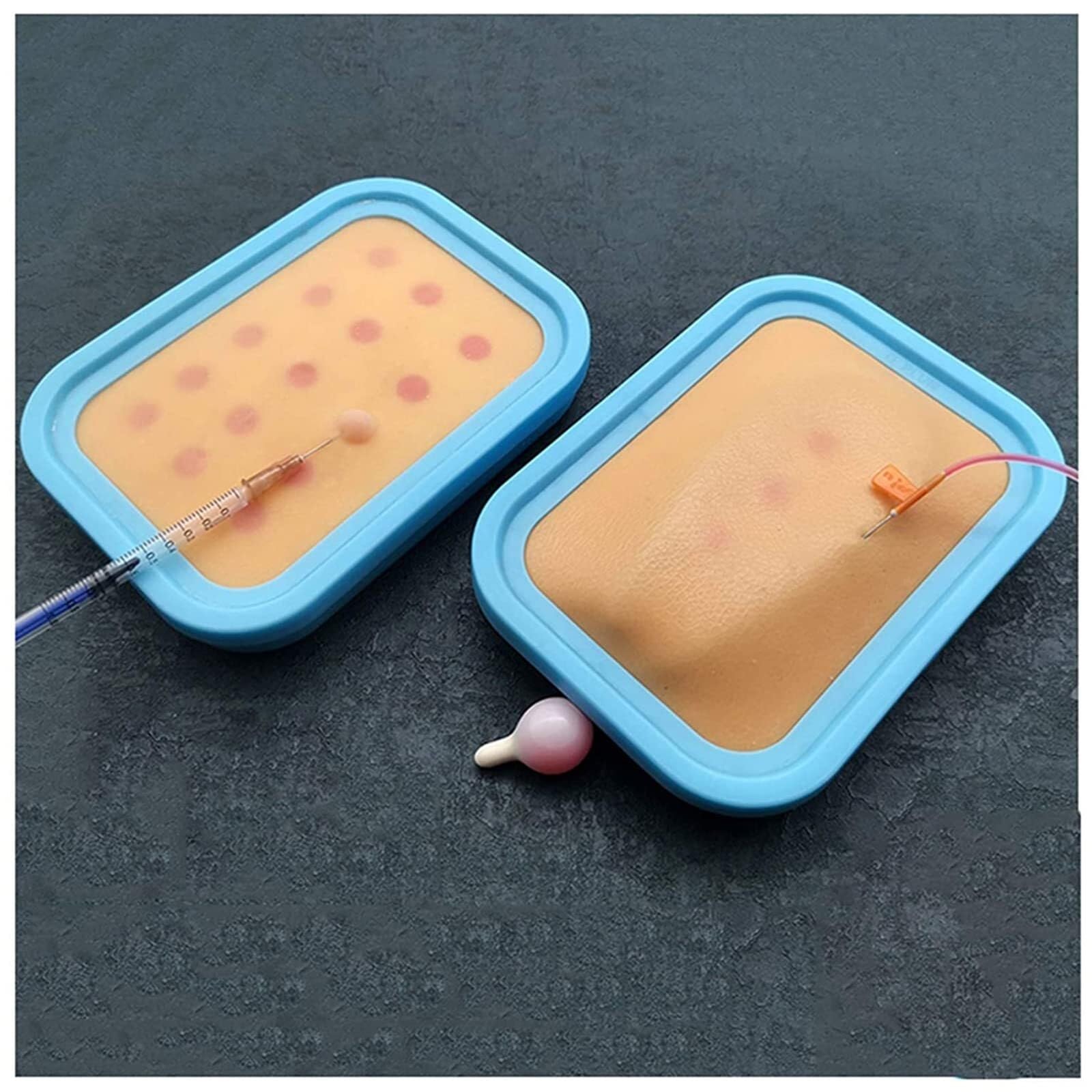 XINGLUOY Intradermal Injection Silicone Human Skin Training Model, 2 Pieces Venipuncture Pad, Practice for Nurse Medical Student